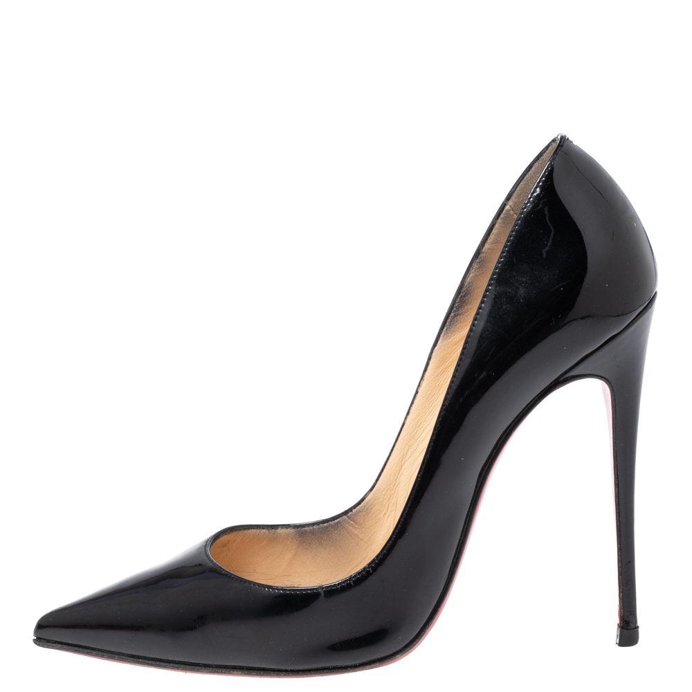

Christian Louboutin Black Patent Leather So Kate Pumps Size