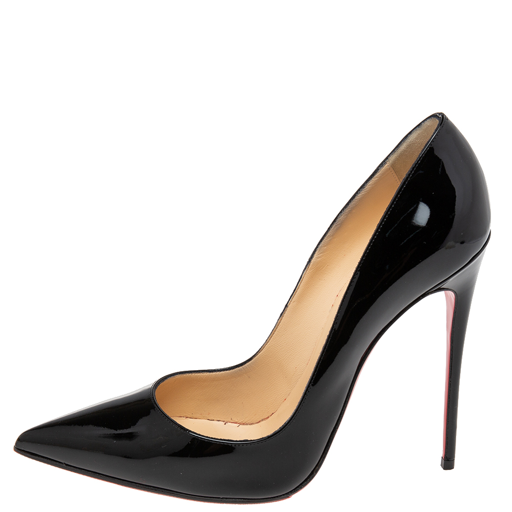 

Christian Louboutin Black Patent Leather So Kate Pumps Size