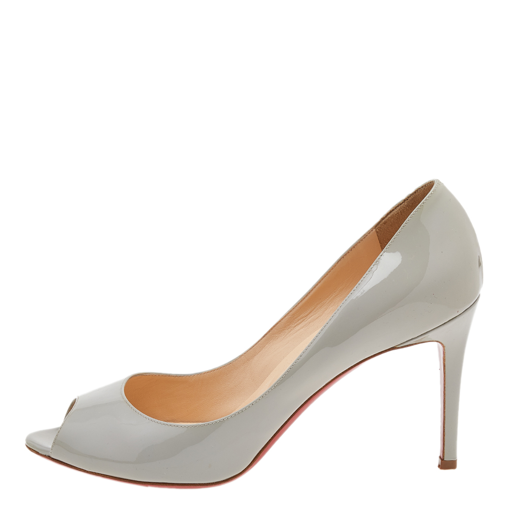 

Christian Louboutin Grey Patent Leather You You Pumps Size