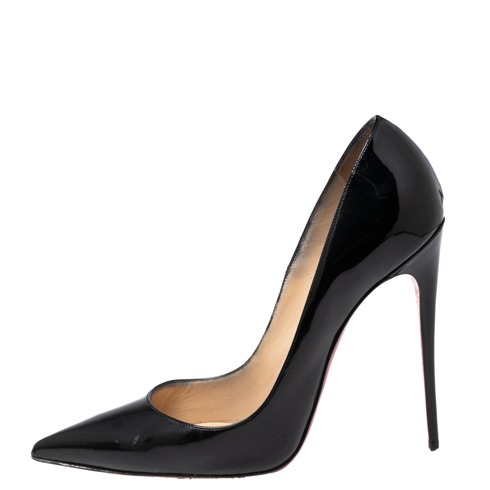 

Christian Louboutin Black Patent Leather So Kate Pumps Size