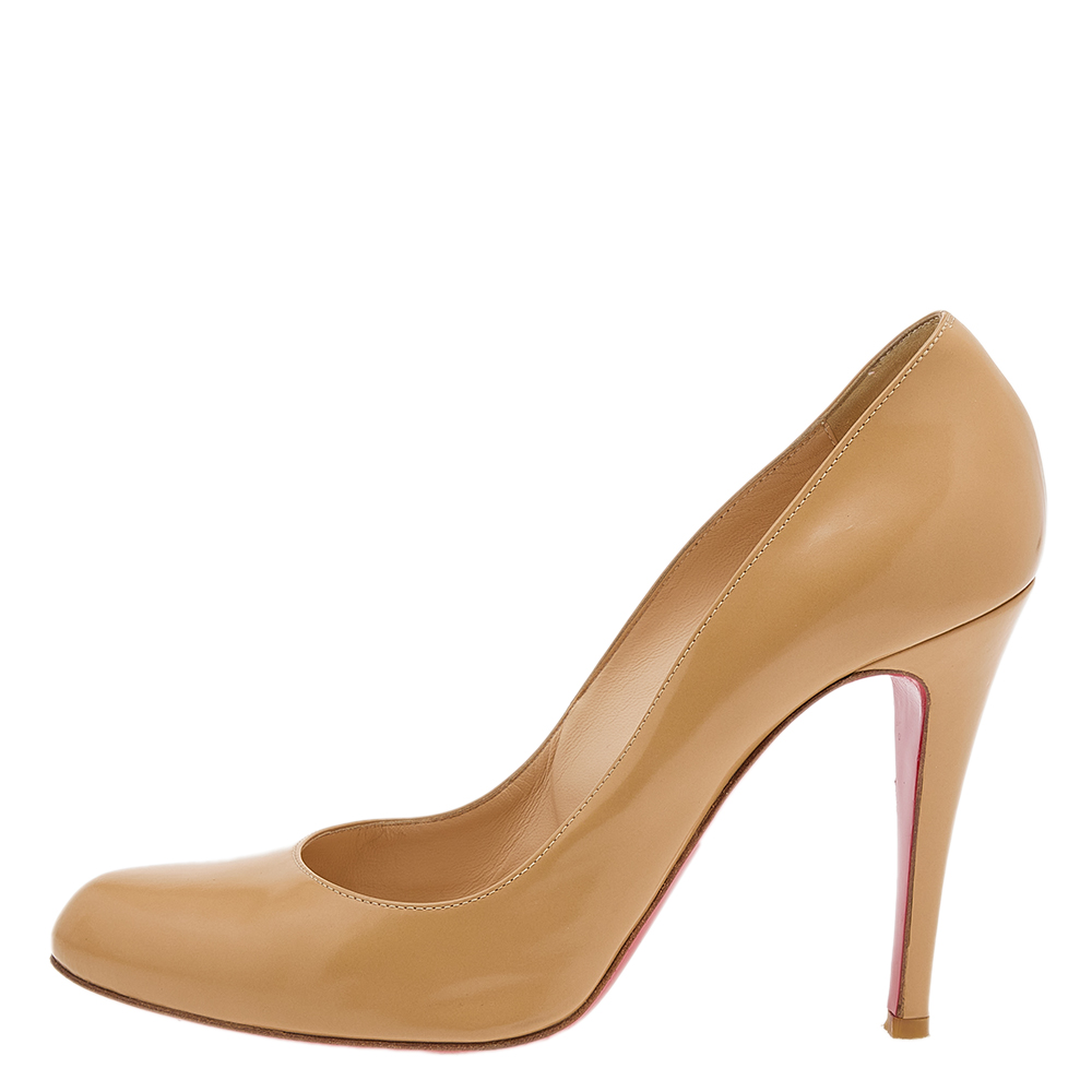 

Christian Louboutin Beige Leather Simple Pumps Size