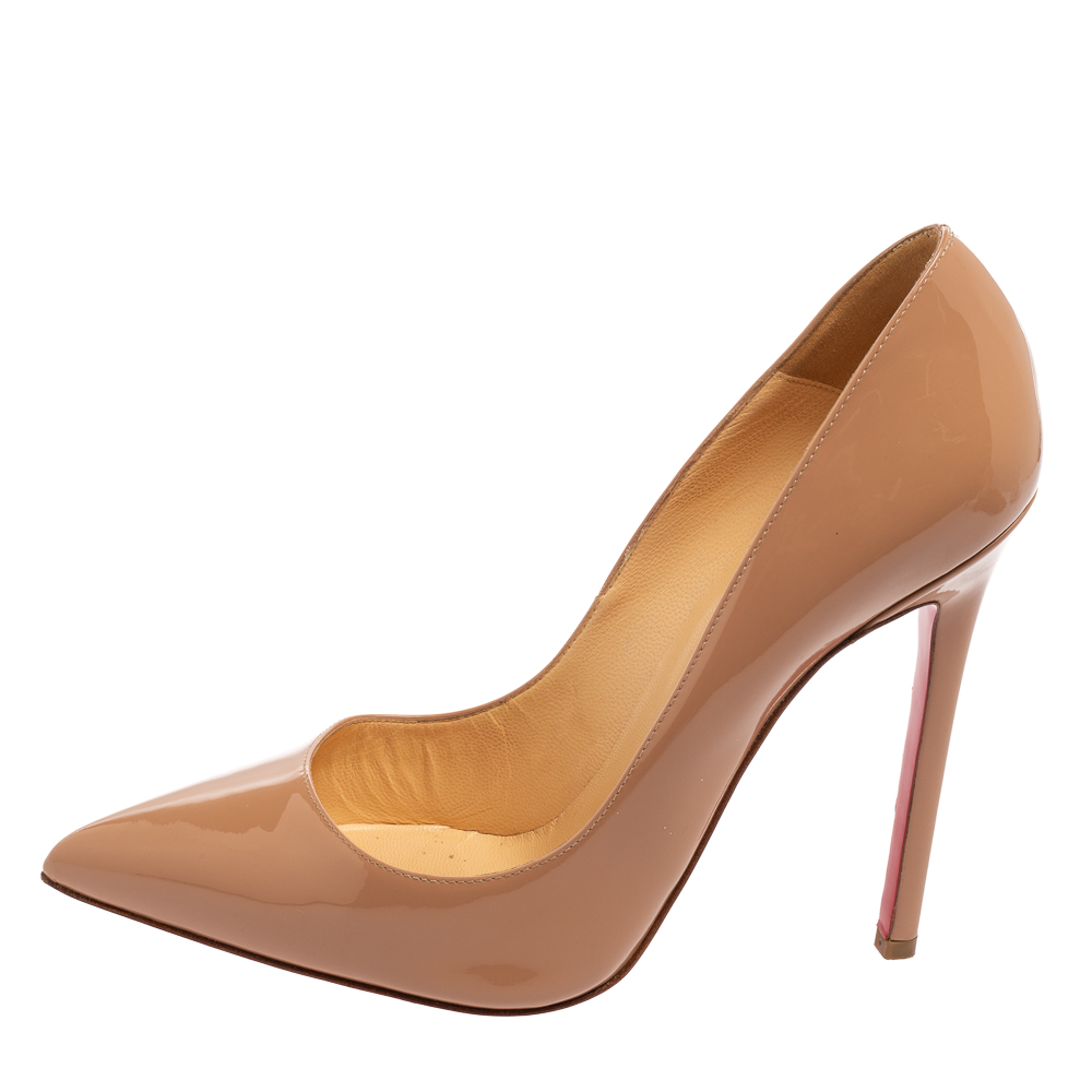 

Christian Louboutin Beige Patent Leather Pigalle Pumps Size