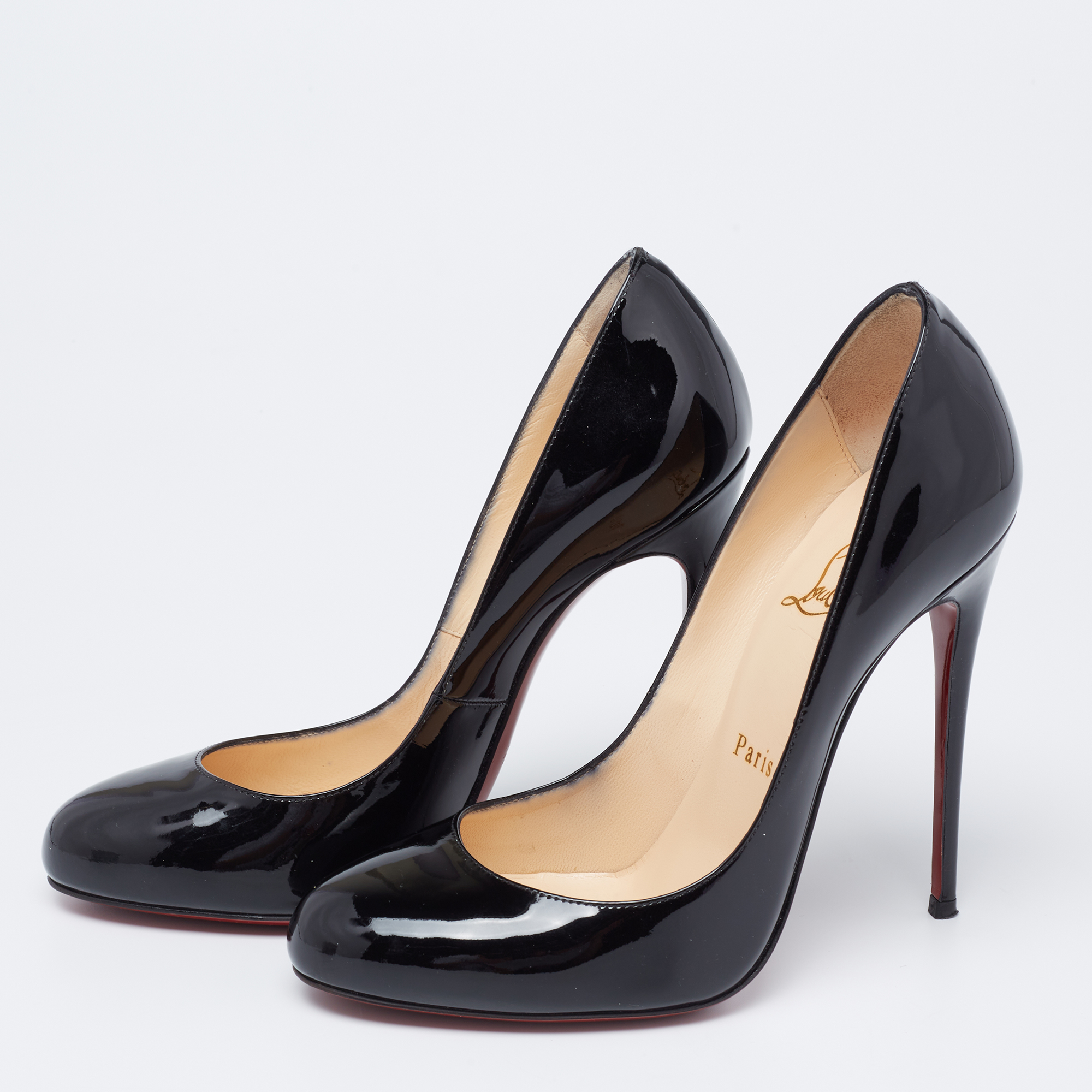 

Christian Louboutin Black Patent Leather Fifi Pumps Size