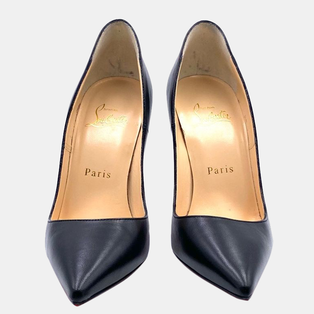

Christian Louboutin Black Leather So Kate 120 Pumps Size EU