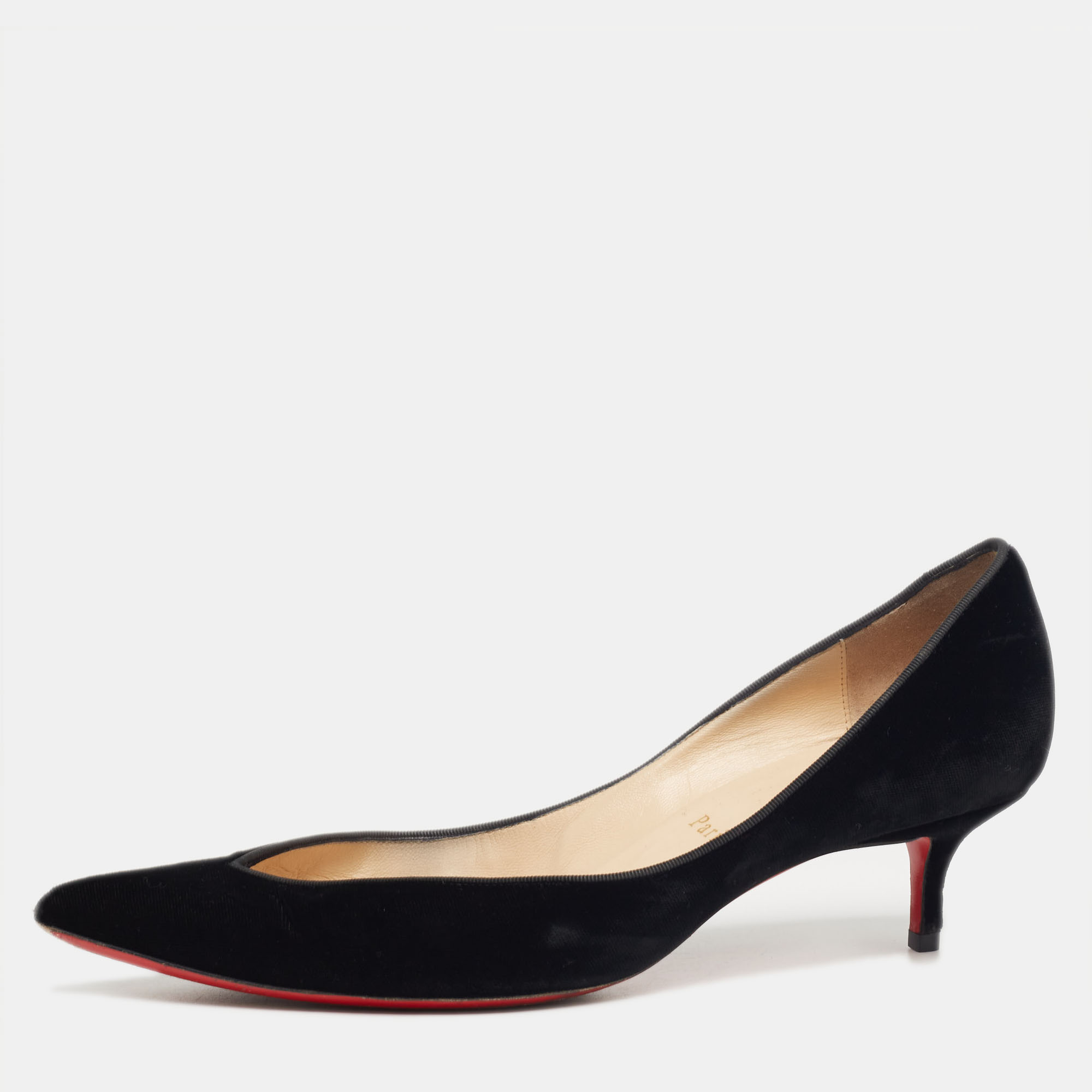 louboutin kitten heel pumps