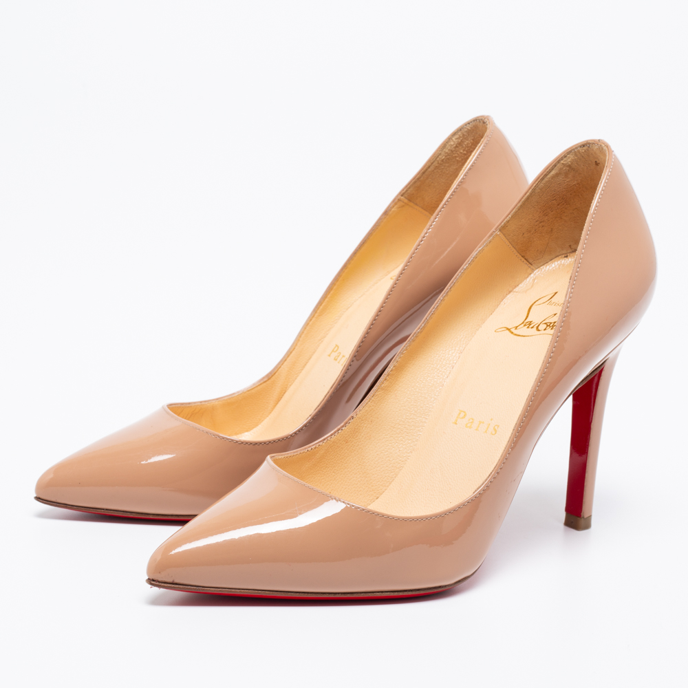 

Christian Louboutin Beige Patent Leather Pigalle Pumps Size
