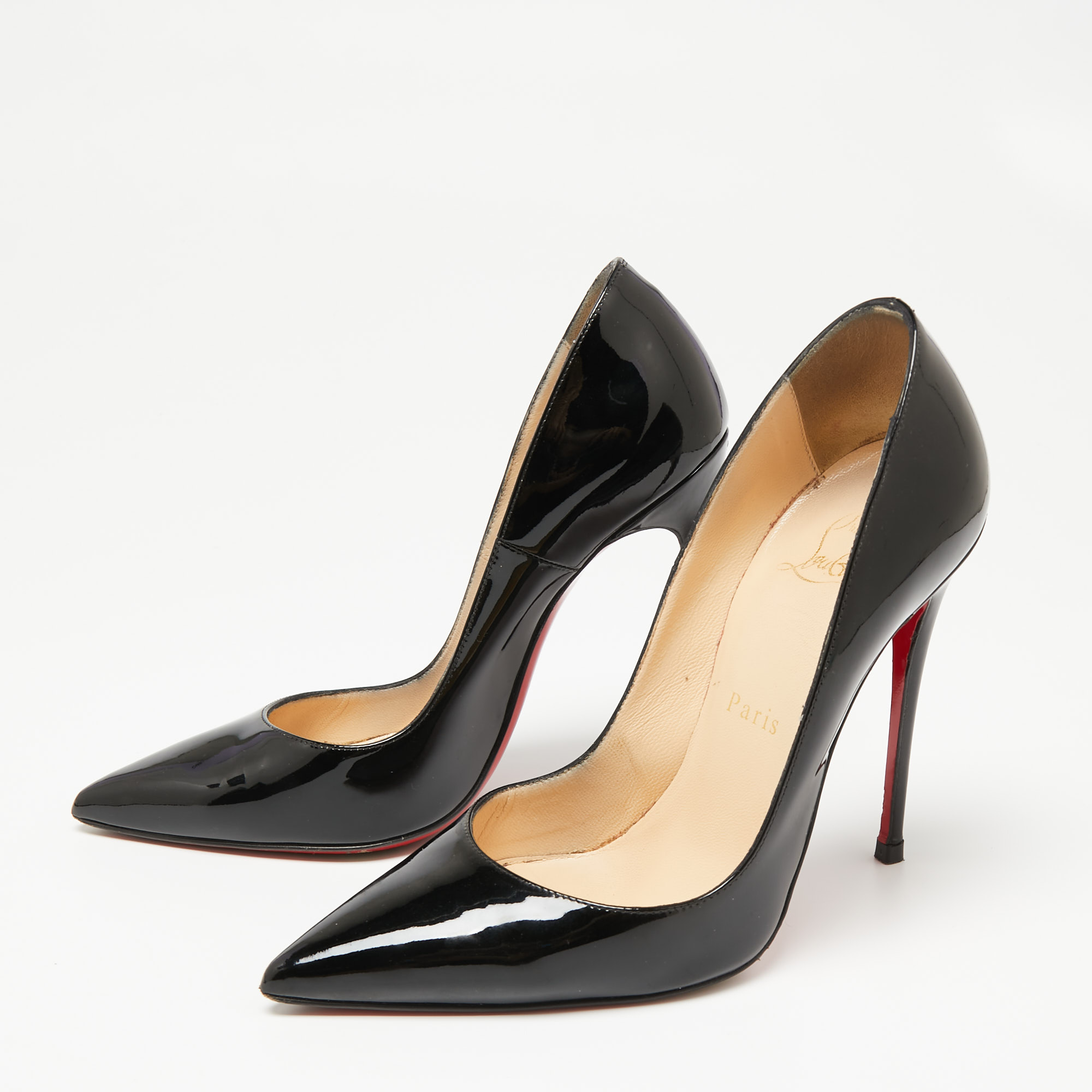 

Christian Louboutin Black Patent Leather Kate Pumps Size