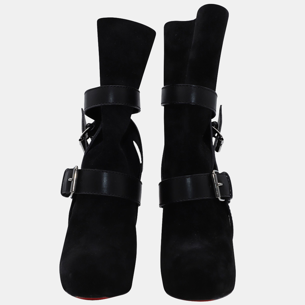 

Christian Louboutin Black Suede Guerriere 120 BootsSize EU