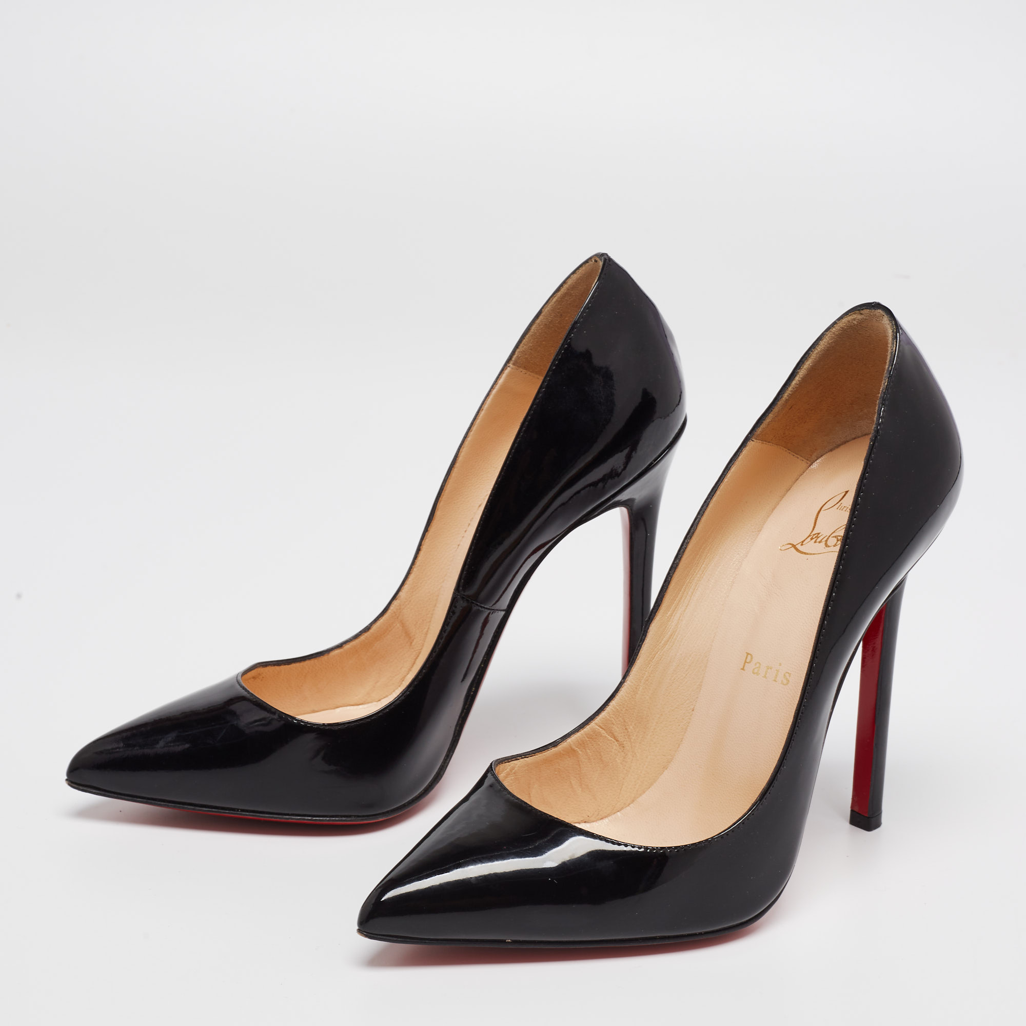 

Christian Louboutin Black Patent Leather Pigalle Pumps Size
