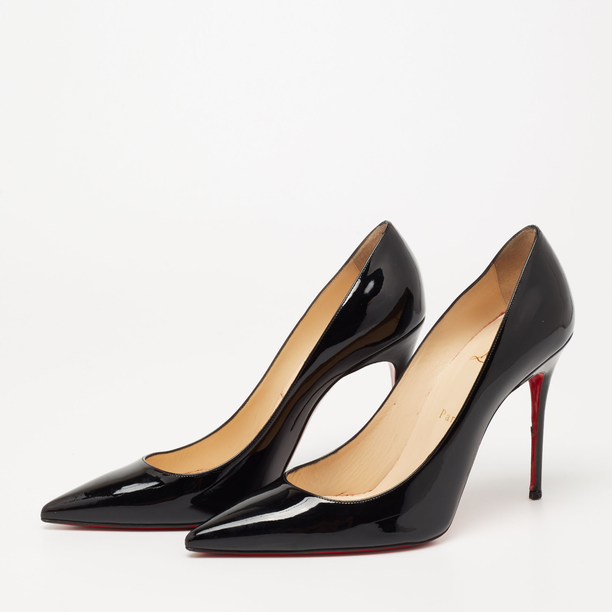 

Christian Louboutin Black Patent Leather So Kate Pumps Size