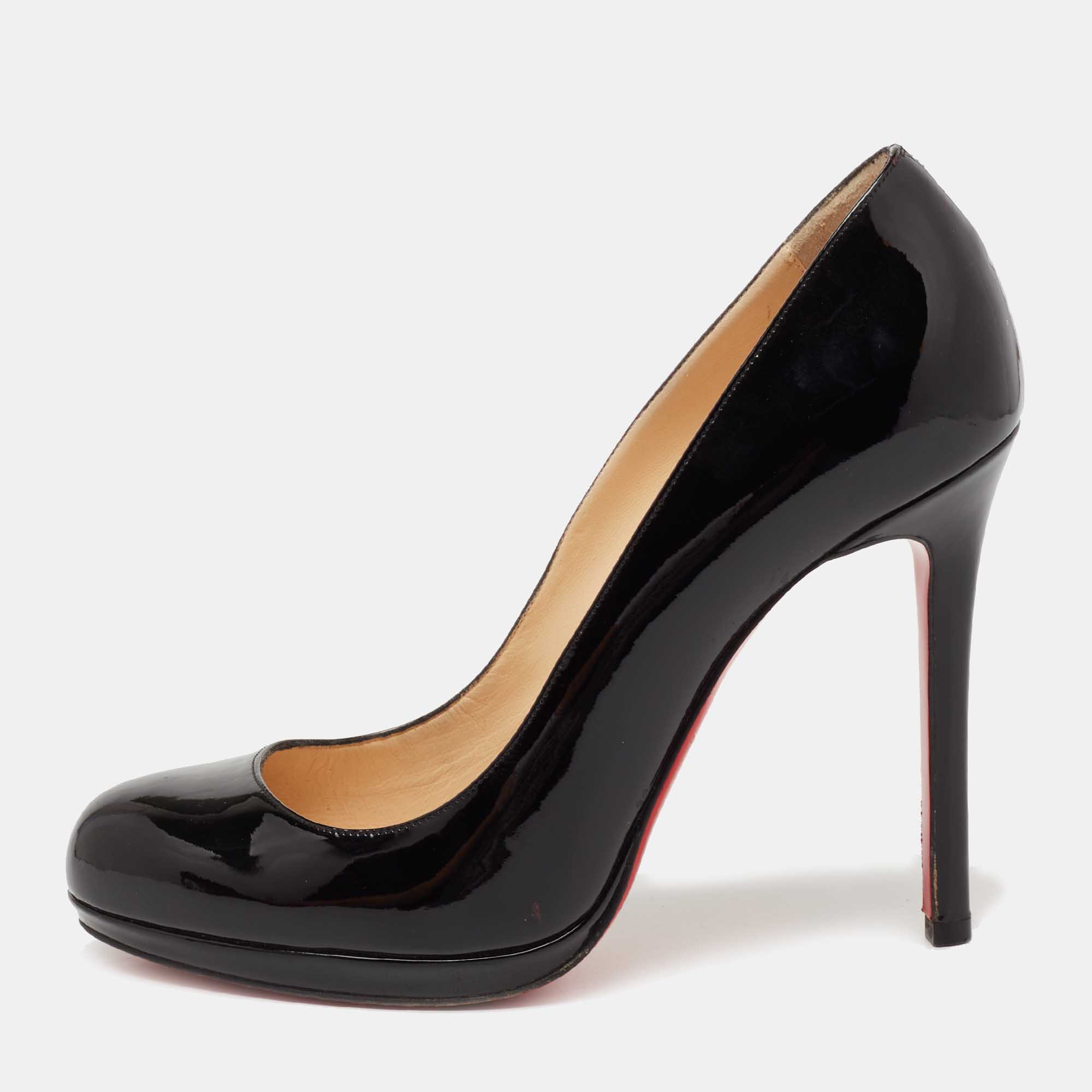 

Christian Louboutin Black Patent Leather New Simple Pumps Size