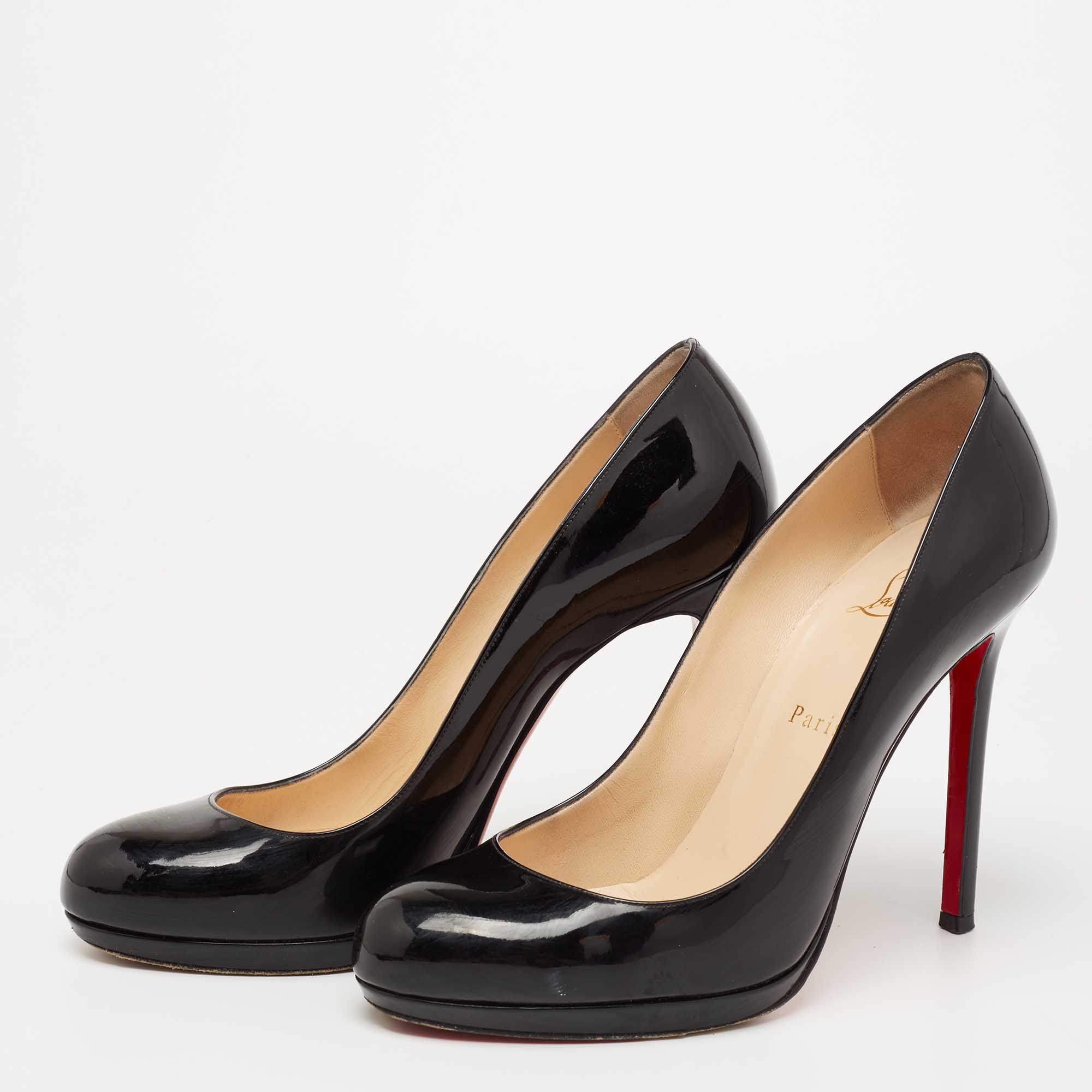 

Christian Louboutin Black Patent Leather New Simple Pumps Size