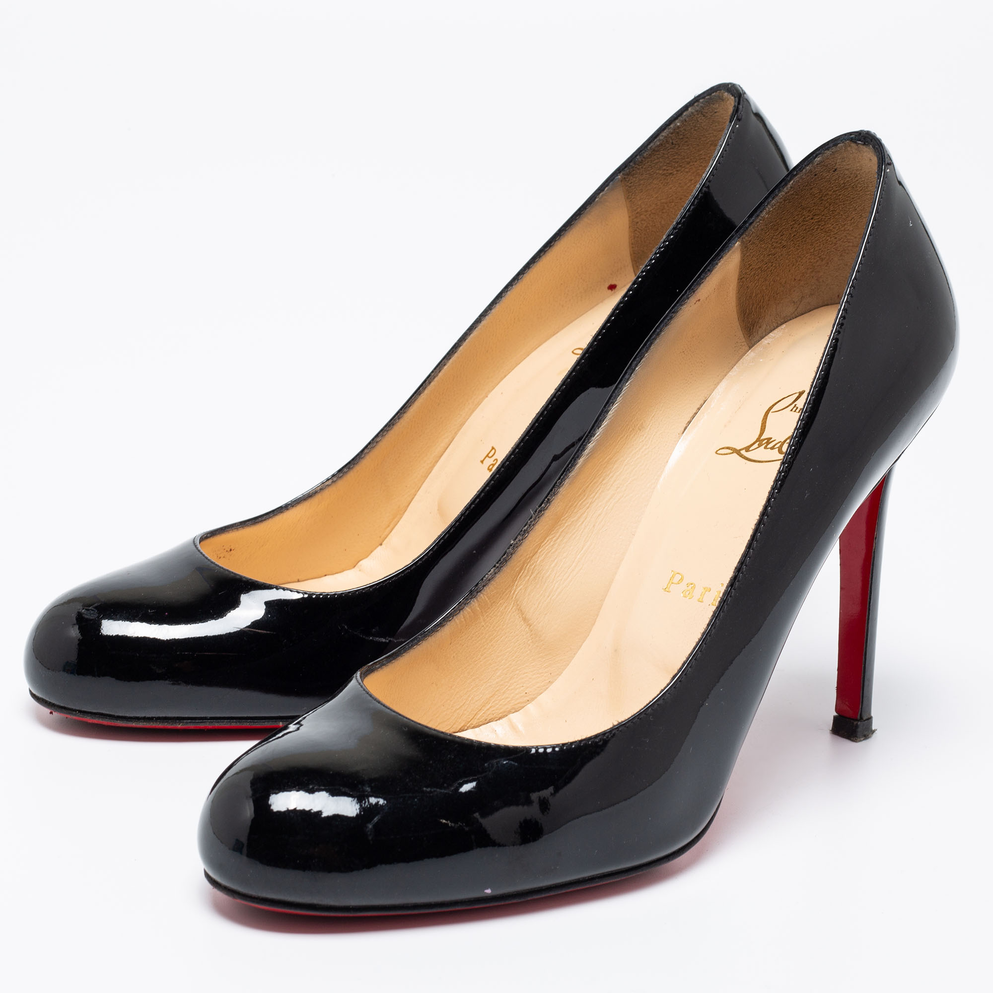 

Christian Louboutin Black Patent Leather Simple Pumps Size
