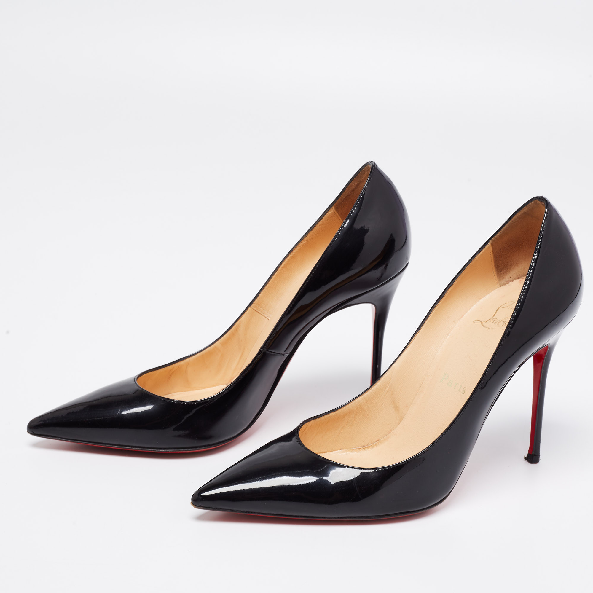 

Christian Louboutin Black Patent Leather Kate Pumps Size