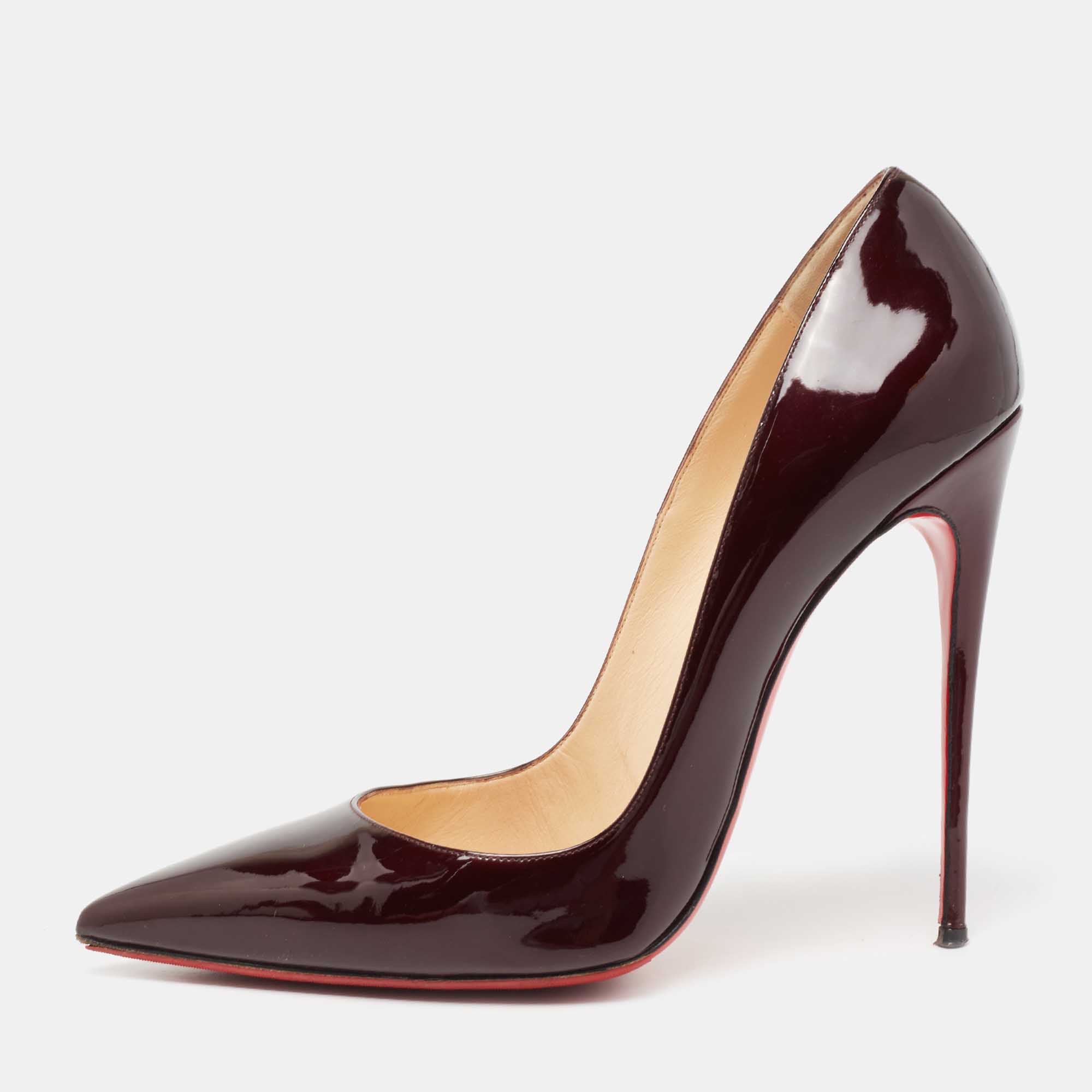 Pre owned Dark Burgundy Patent Leather So Kate Pumps Size 42