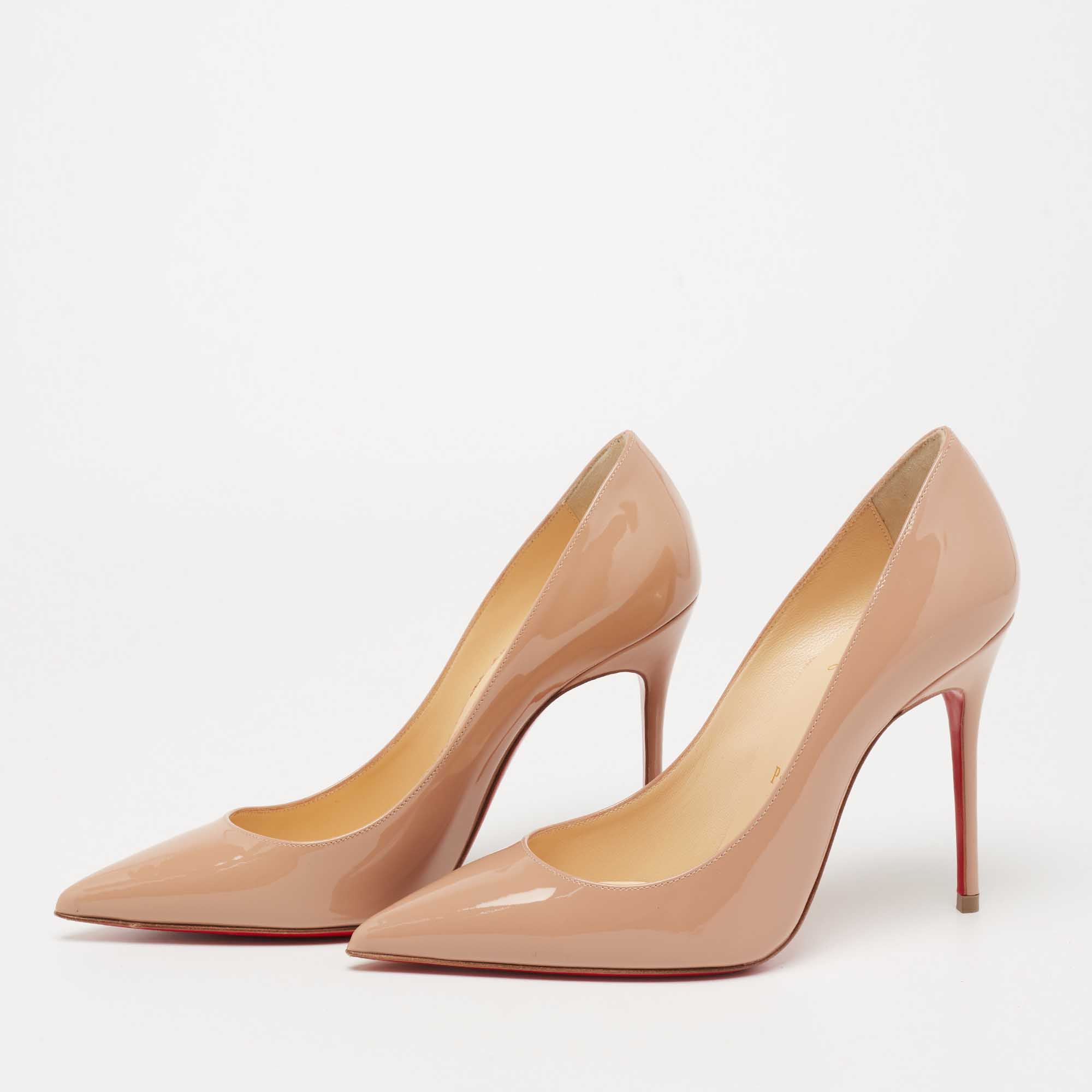 

Christian Louboutin Beige Patent Leather So Kate Pumps Size