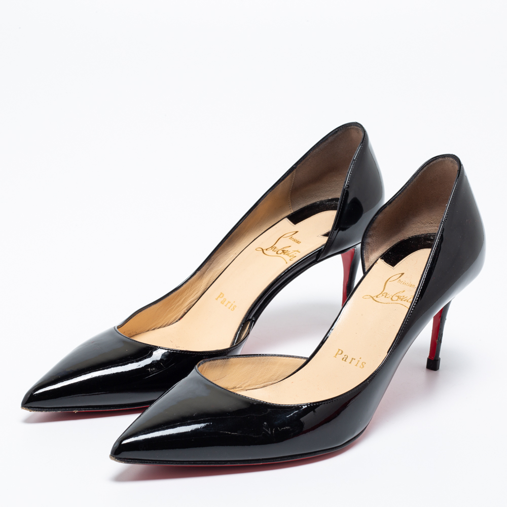 

Christian Louboutin Black Patent Leather Iriza Pumps Size