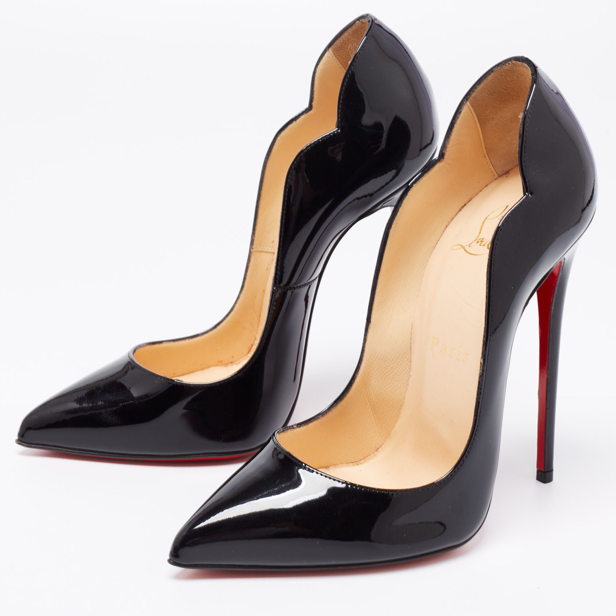 

Christian Louboutin Black Patent Leather Hot Chick Pumps Size