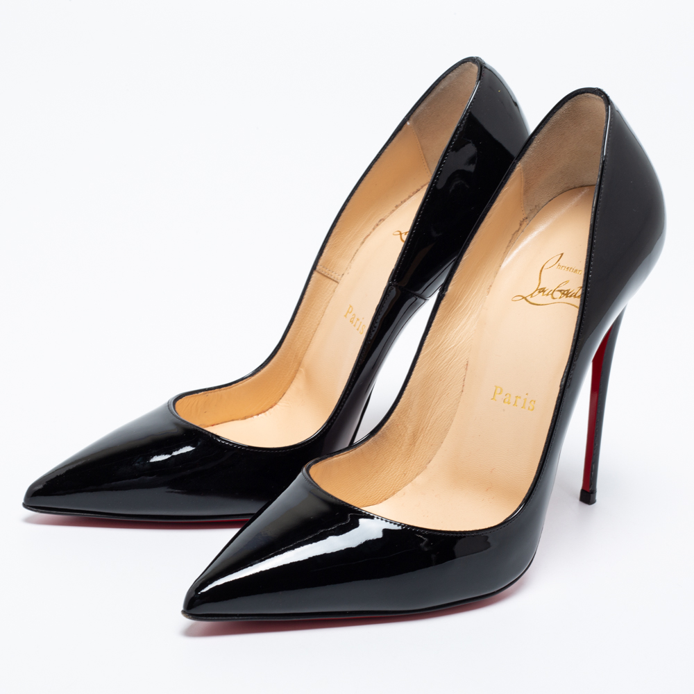 

Christian Louboutin Black Patent Leather So Kate Pumps Size