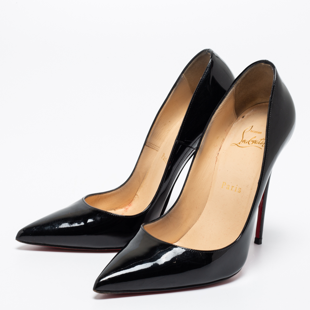 

Christian Louboutin Black Patent Leather So kate Pumps Size