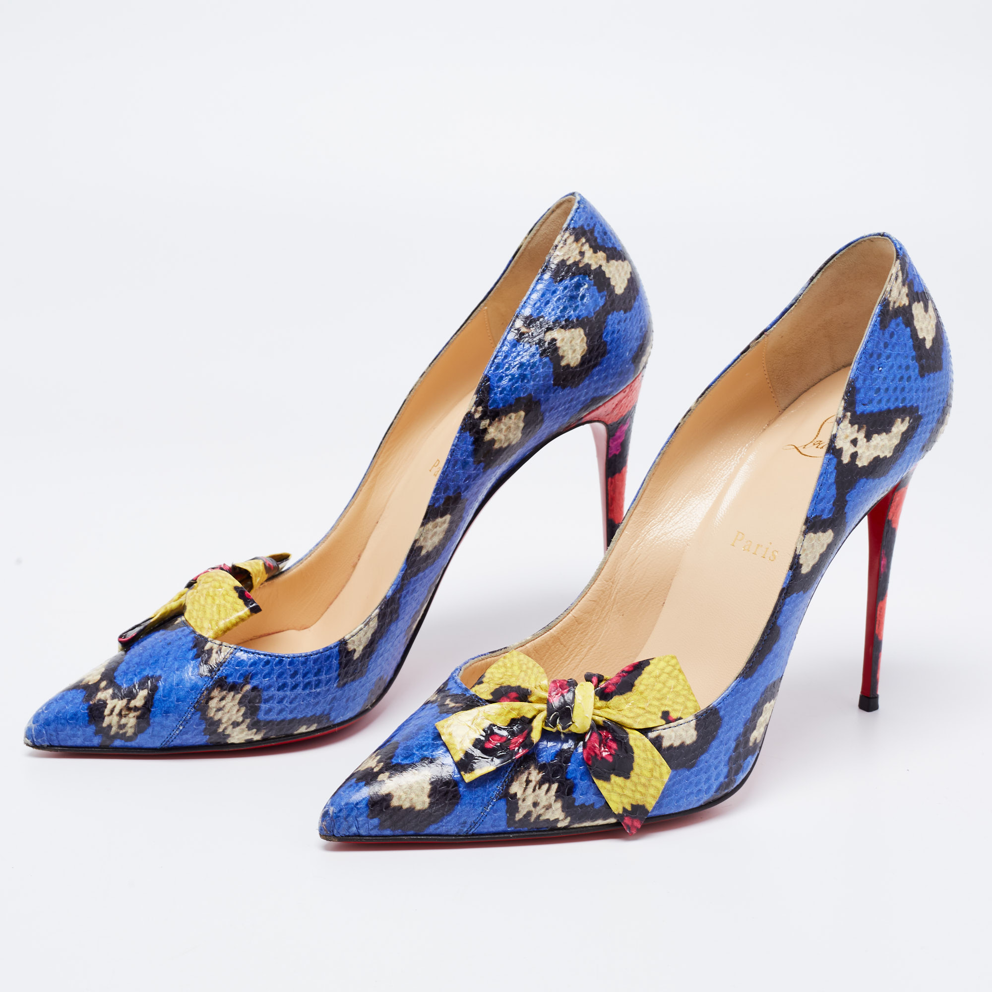 

Christian Louboutin Multicolor Snakeskin Madame Menodo Pumps Size