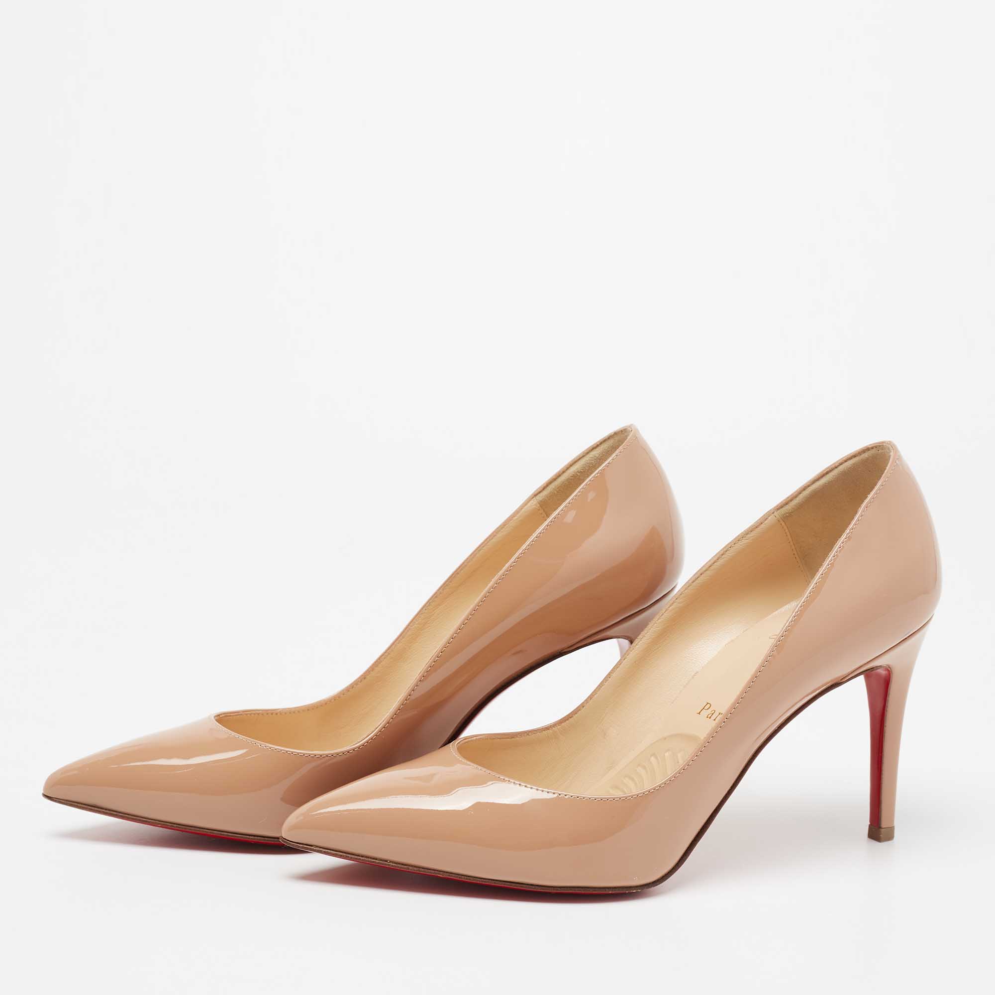 

Christian Louboutin Beige Patent Leather Pigalle Pumps Size