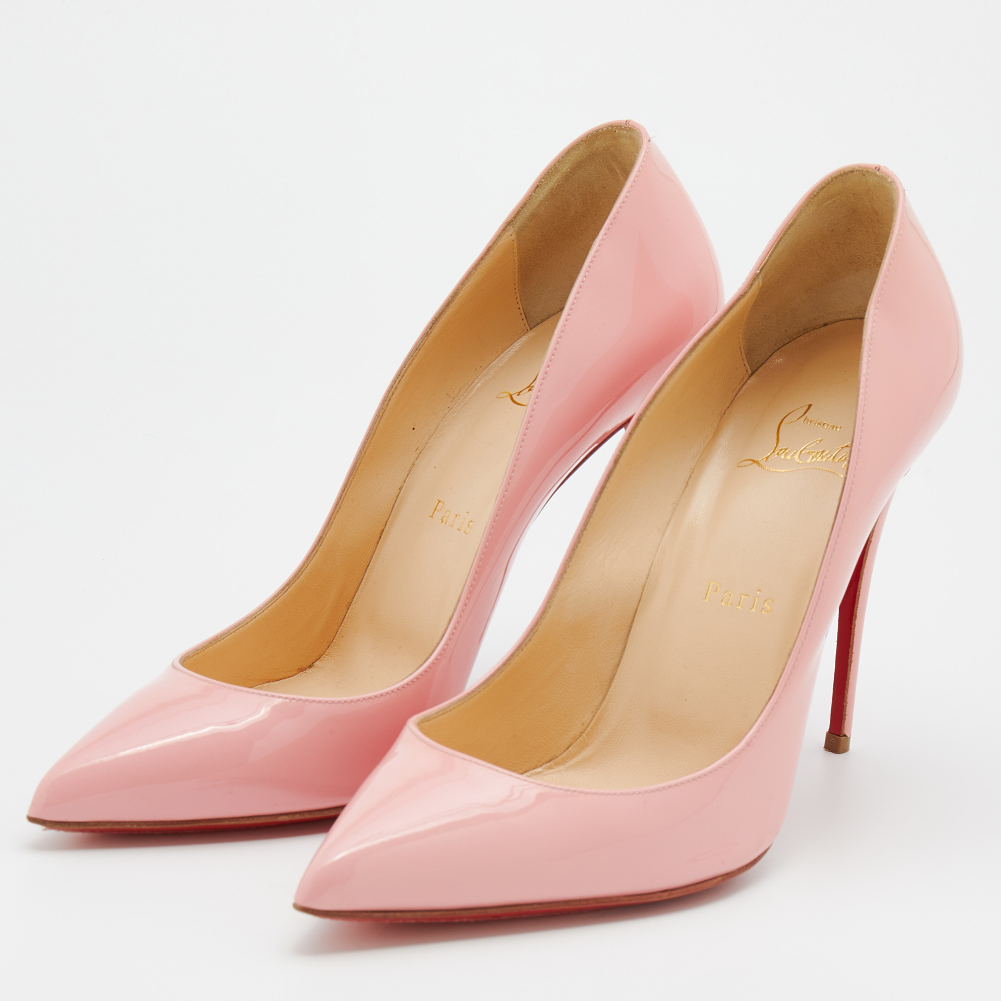 

Christian Louboutin Pink Patent Leather Pigalle Follies Pumps Size