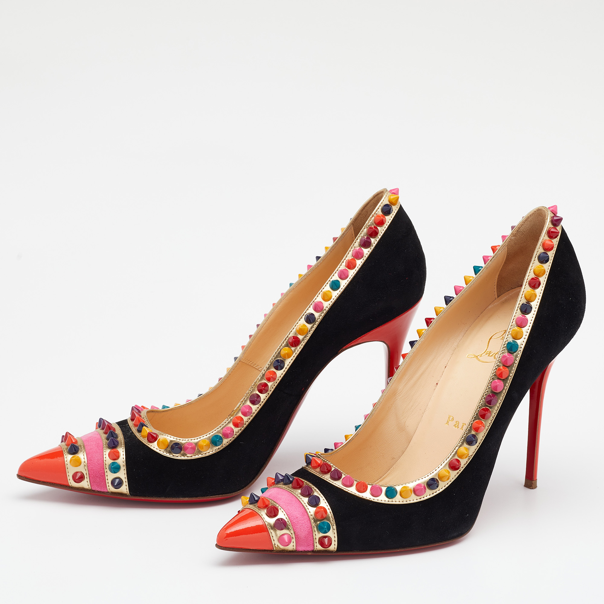 

Christian Louboutin Multicolor Suede And Leather Malabar Hill Pumps Size