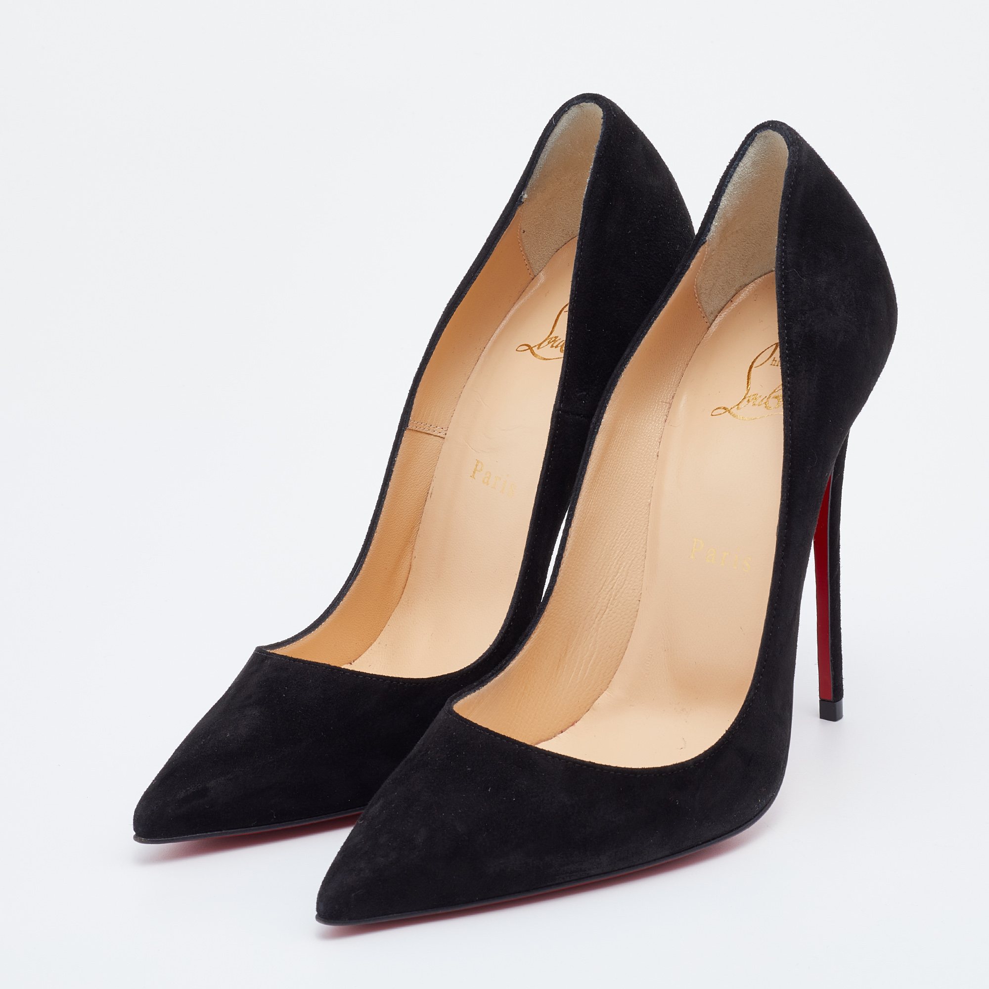 

Christian Louboutin Black Suede Kate Pumps Size