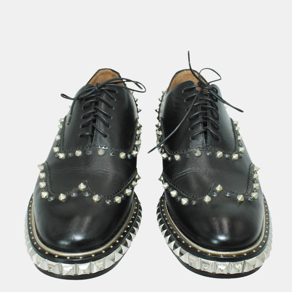 

Christian Louboutin Black Spiked Oxford Shoes Size EU