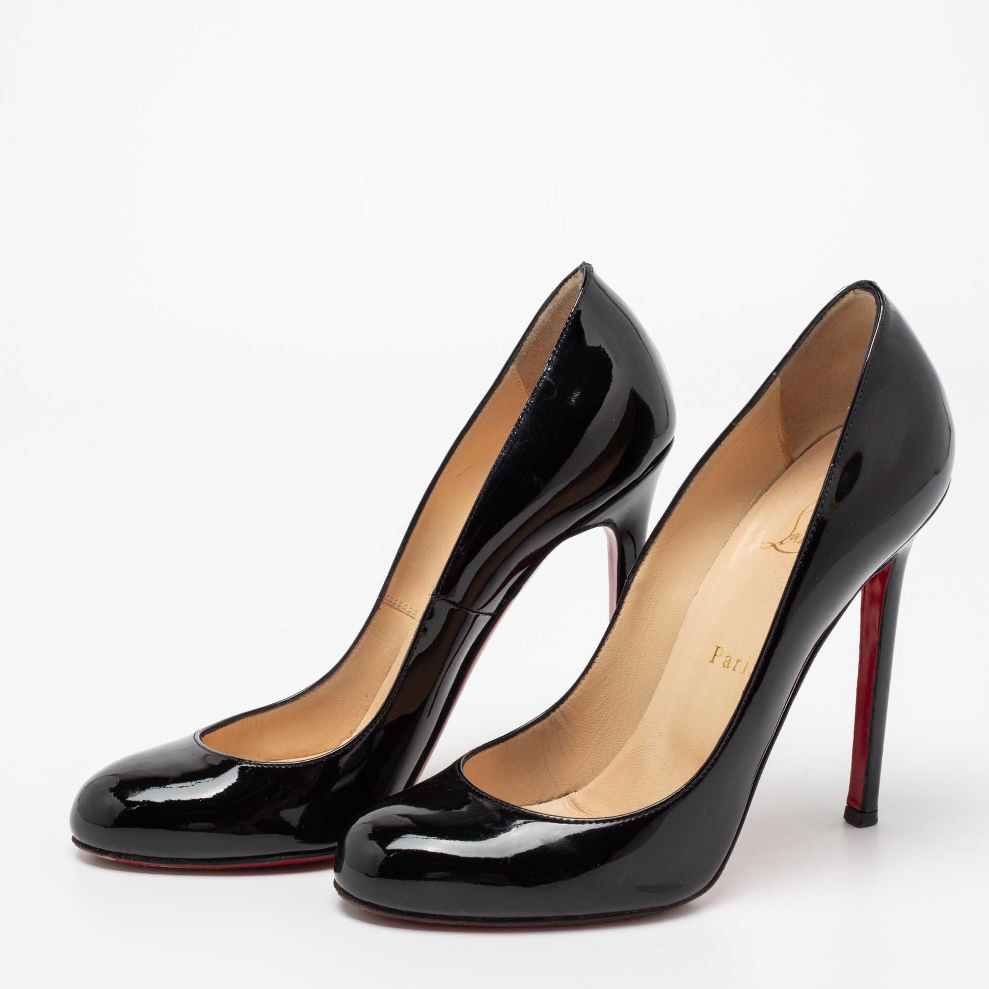 

Christian Louboutin Black Patent Leather Fifi Pumps Size