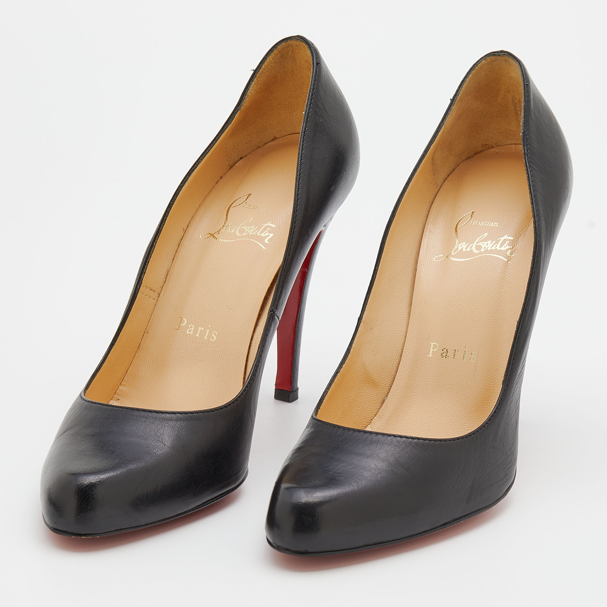 

Christian Louboutin Black Leather Fifi Pumps Size