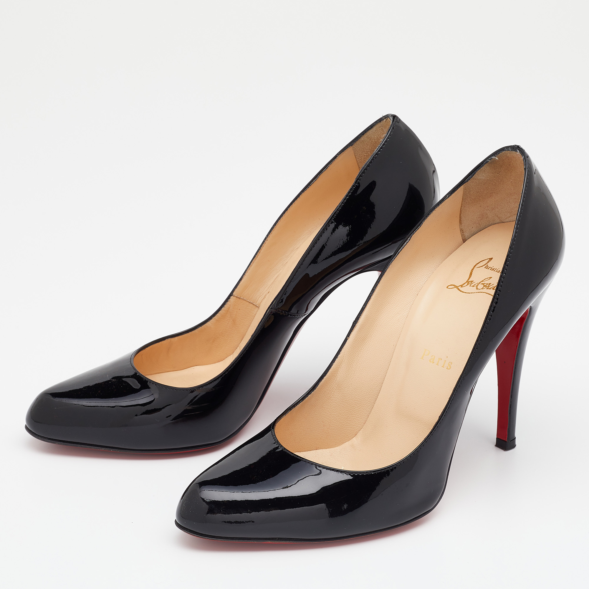 

Christian Louboutin Black Patent Leather Fifi Pumps Size