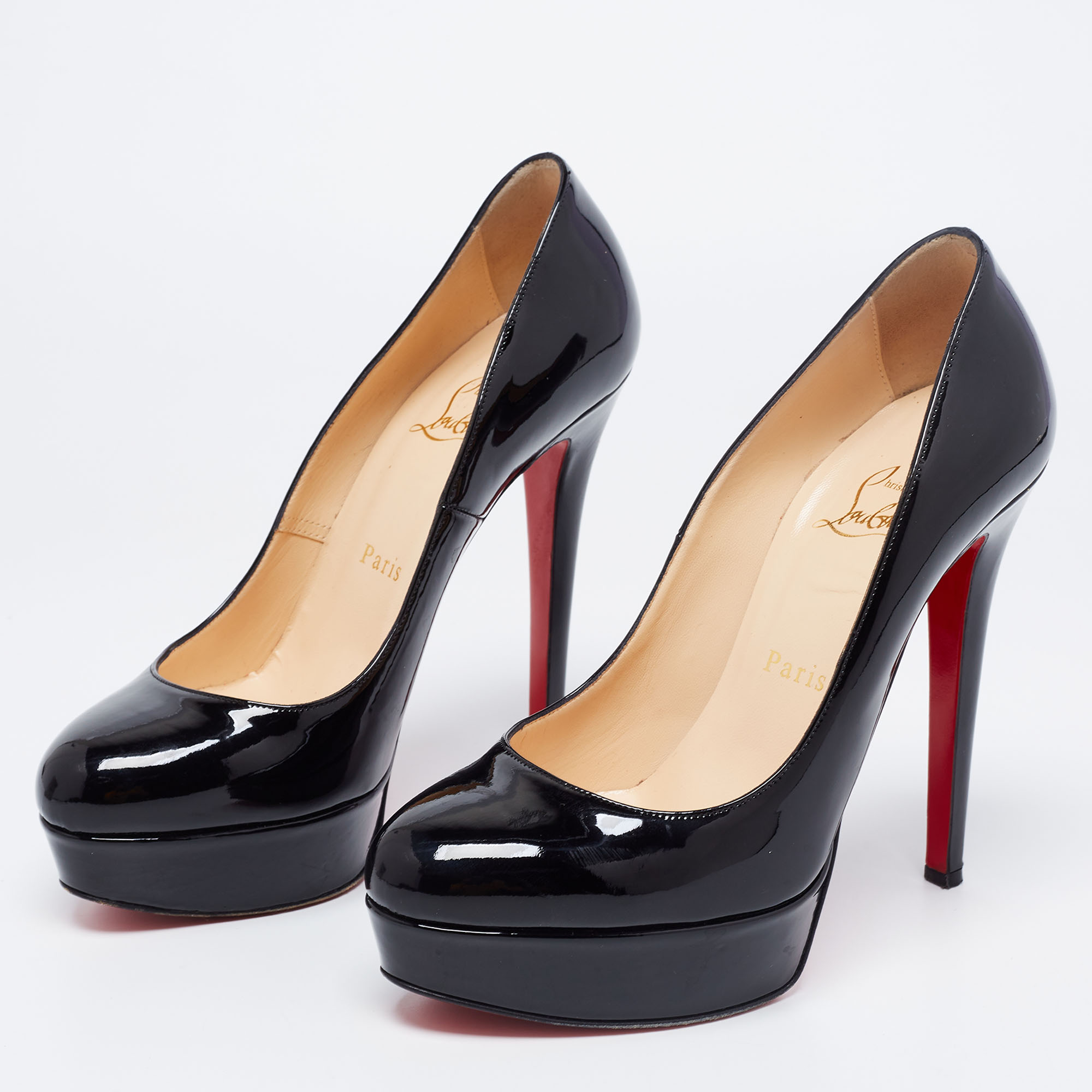 

Christian Louboutin Black Patent Leather Bianca Pumps Size
