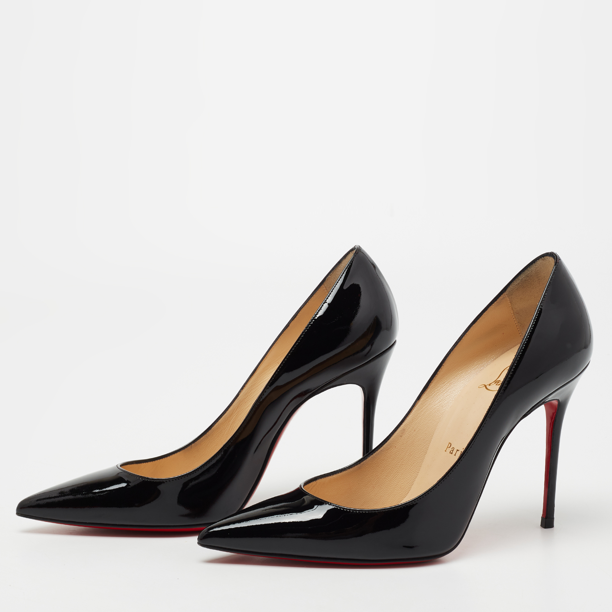 

Christian Louboutin Black Patent Leather Kate Pumps Size