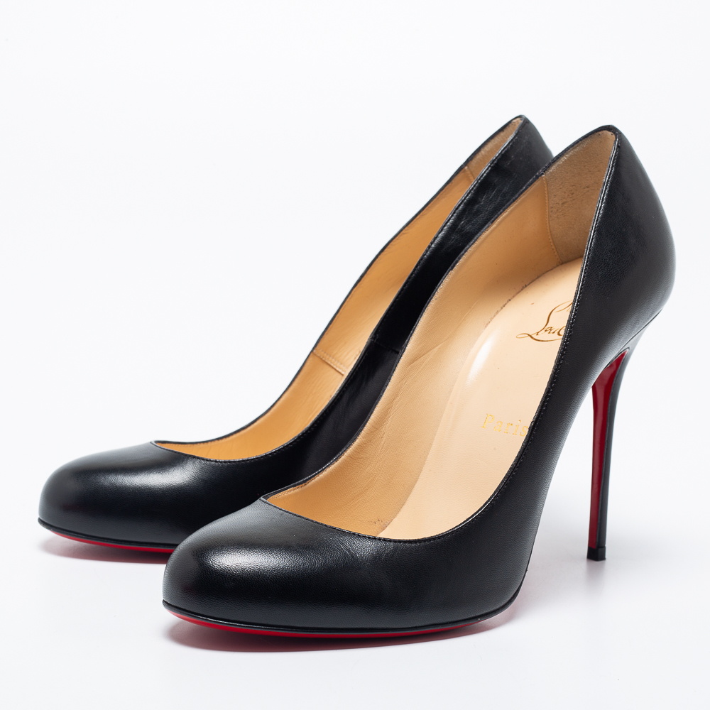 

Christian Louboutin Black Leather Fifi Pumps Size