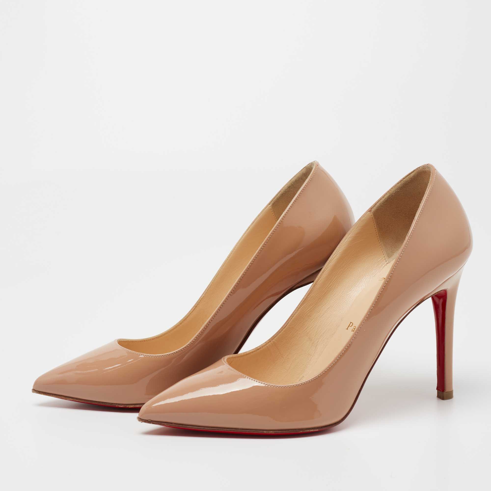 

Christian Louboutin Beige Patent Leather Pigalle Pumps Size