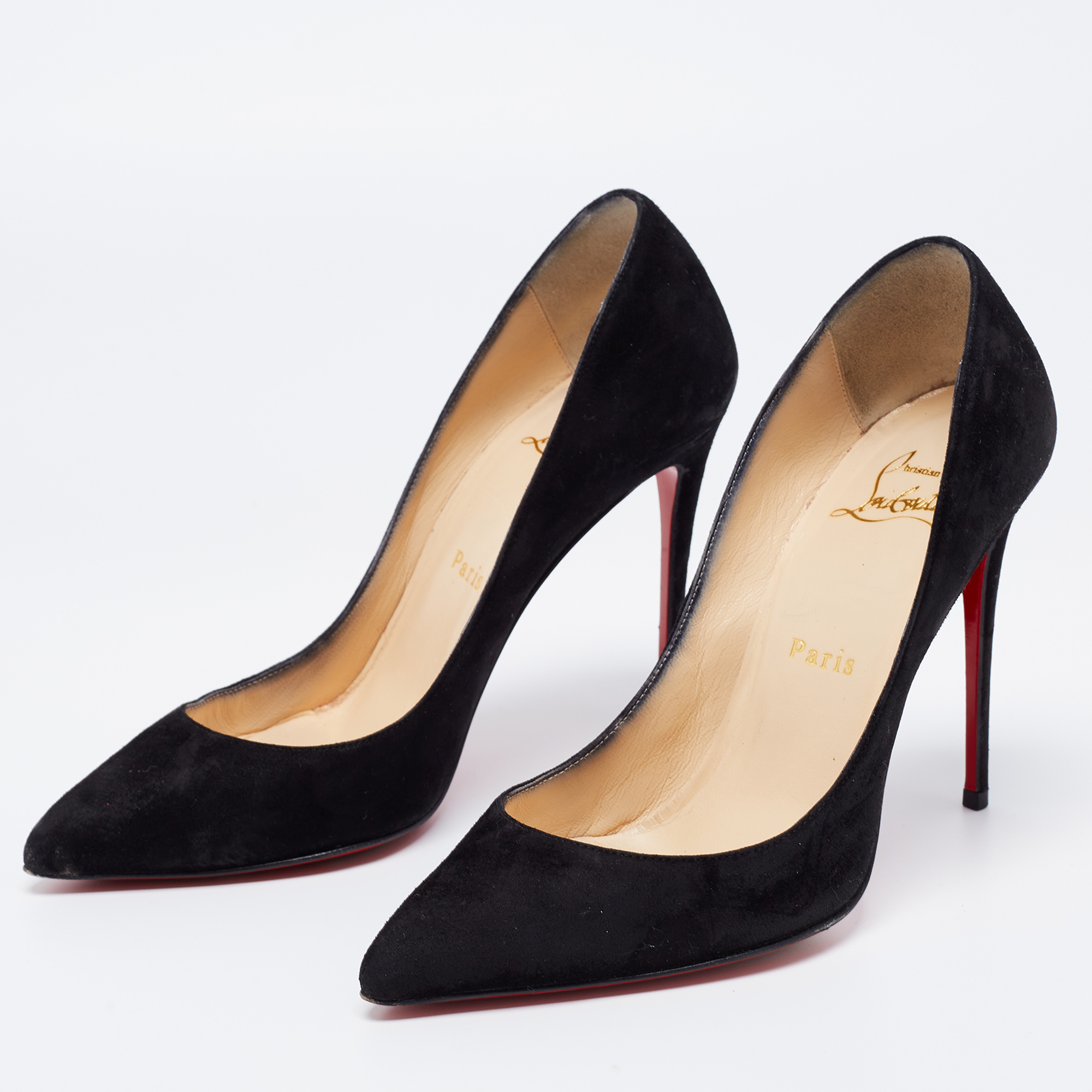 

Christian Louboutin Black Suede Pigalle Follies Pumps Size