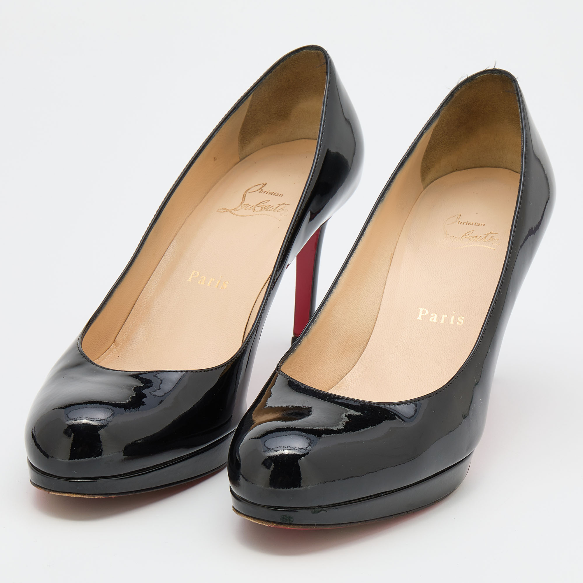 

Christian Louboutin Black Patent Leather New Simple Pumps Size