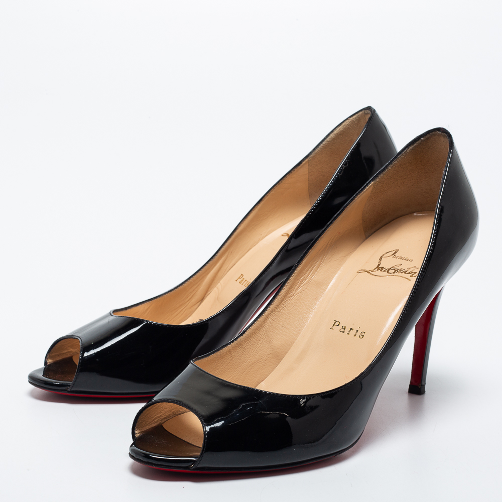 

Christian Louboutin Black Patent Leather Maryl Pumps Size