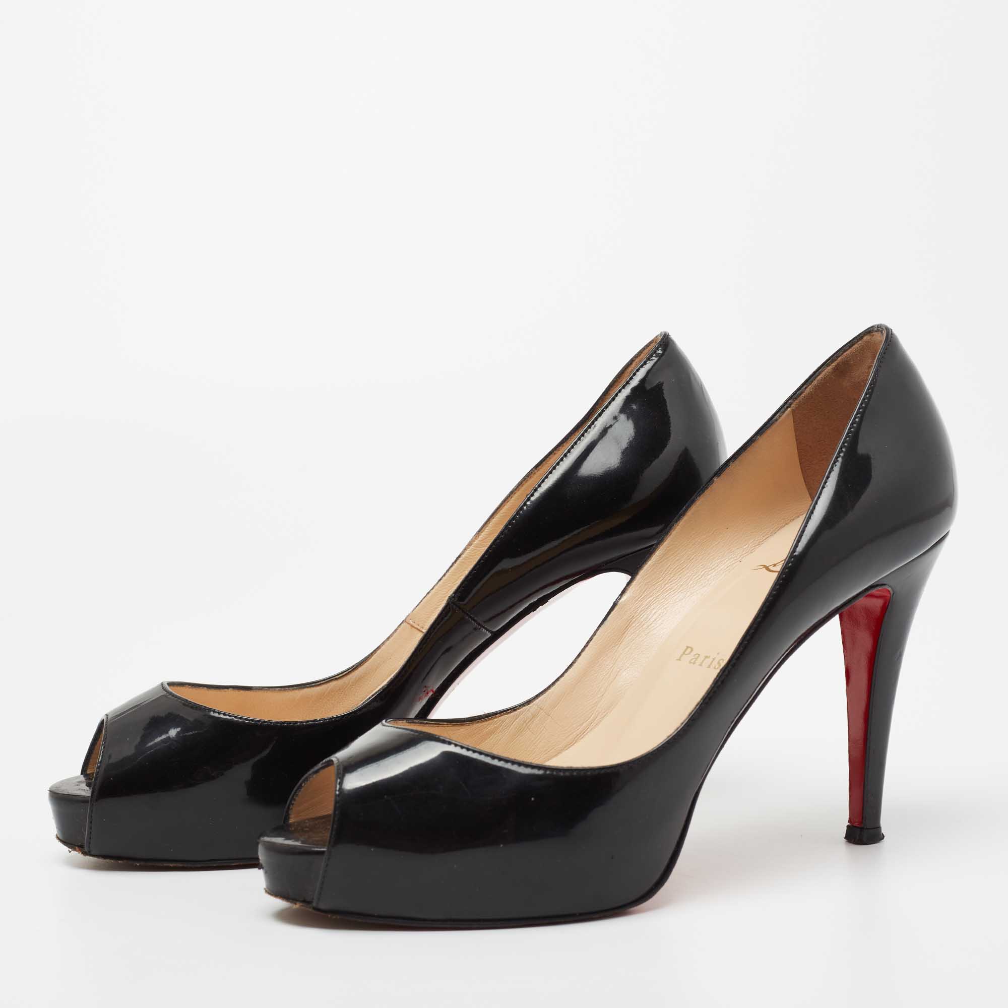 

Christian Louboutin Black Patent Leather New Prive Pumps Size