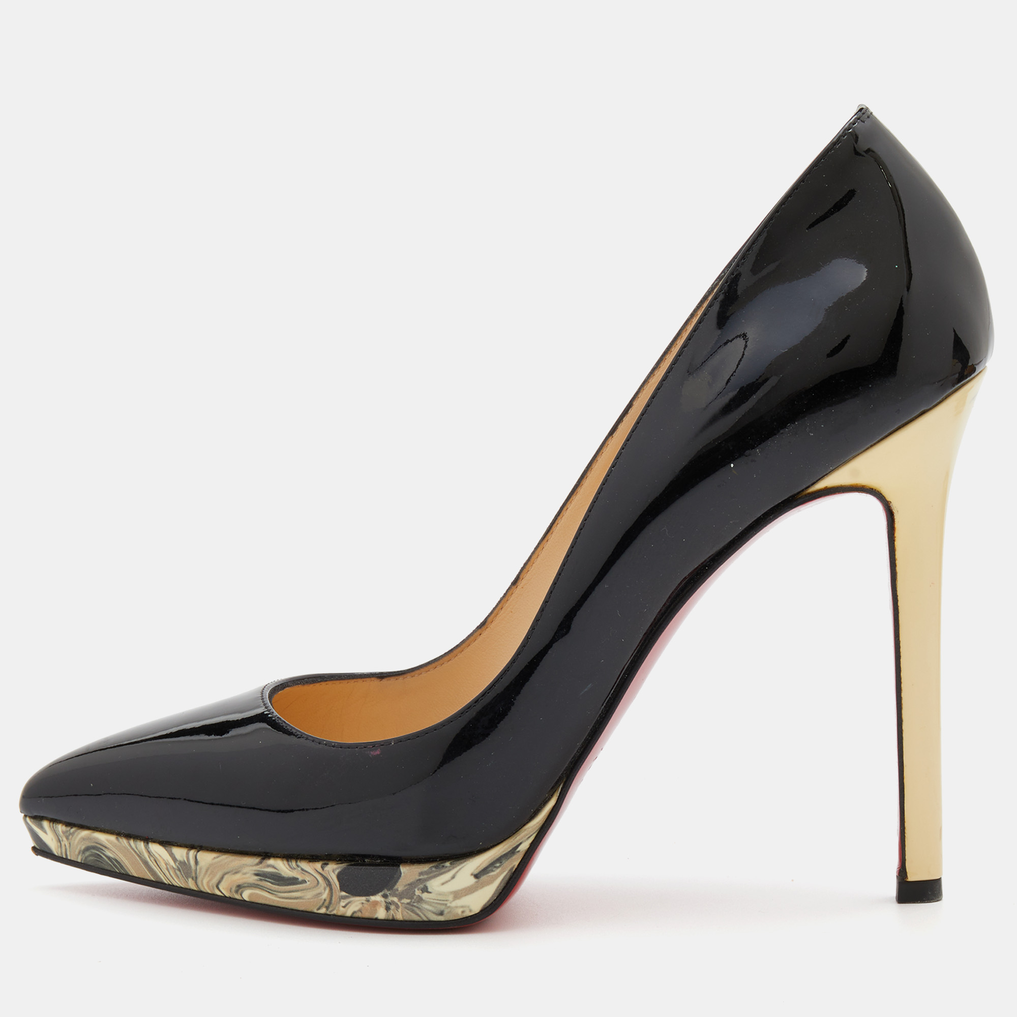 

Christian Louboutin Black Patent Leather Pointed Toe Pumps Size