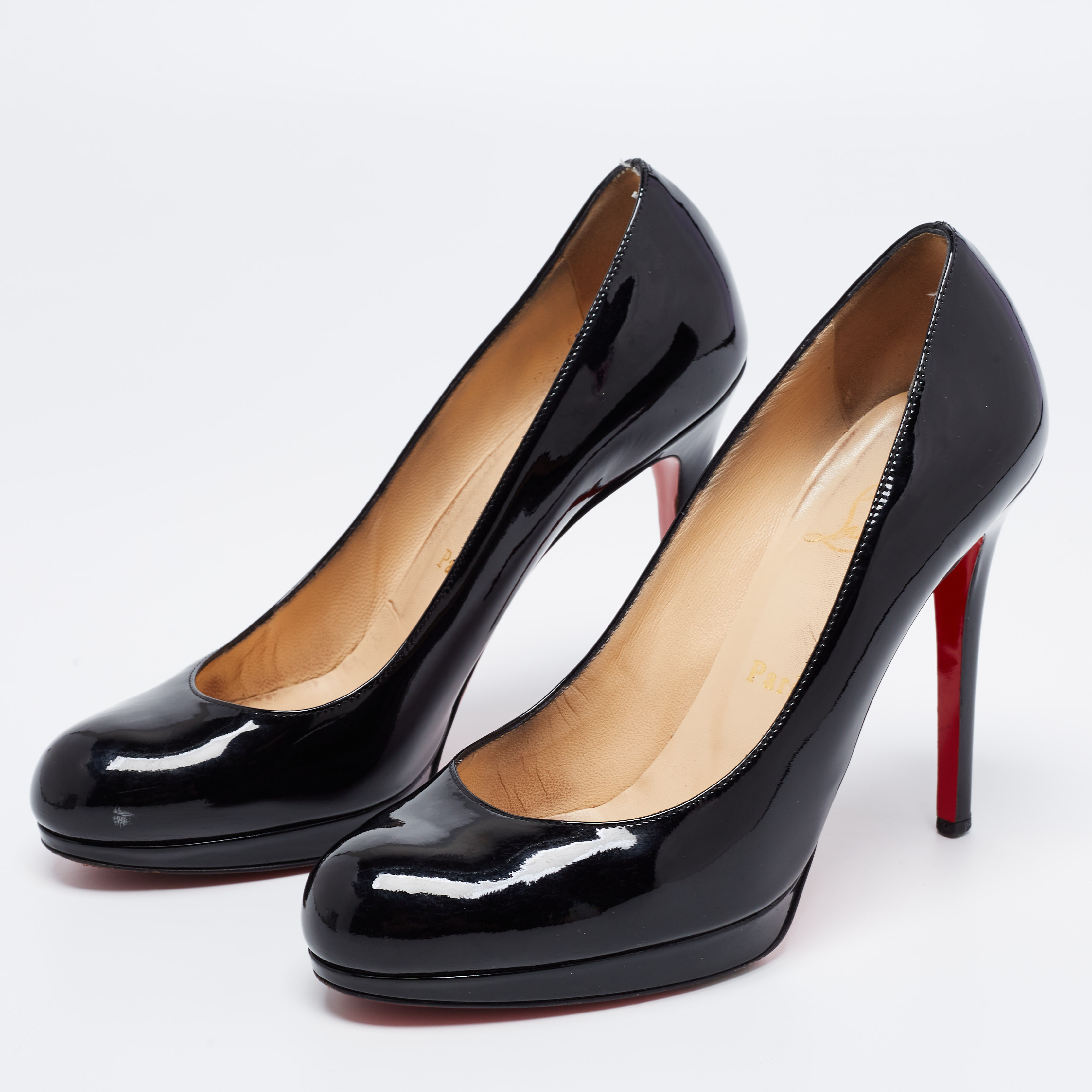 

Christian Louboutin Black Patent Leather Bianca Pumps Size