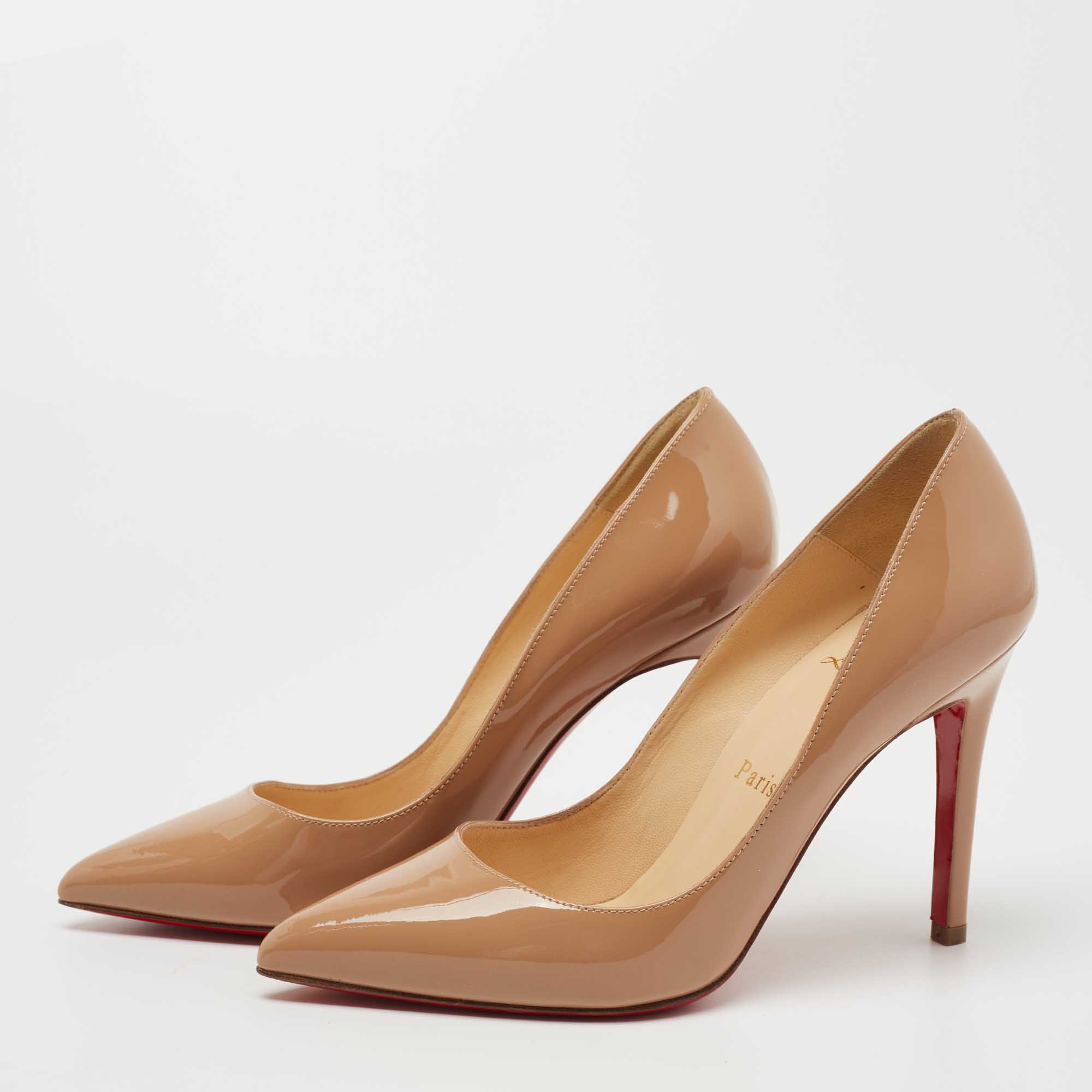 

Christian Louboutin Beige Patent Leather Pigalle Pumps Size