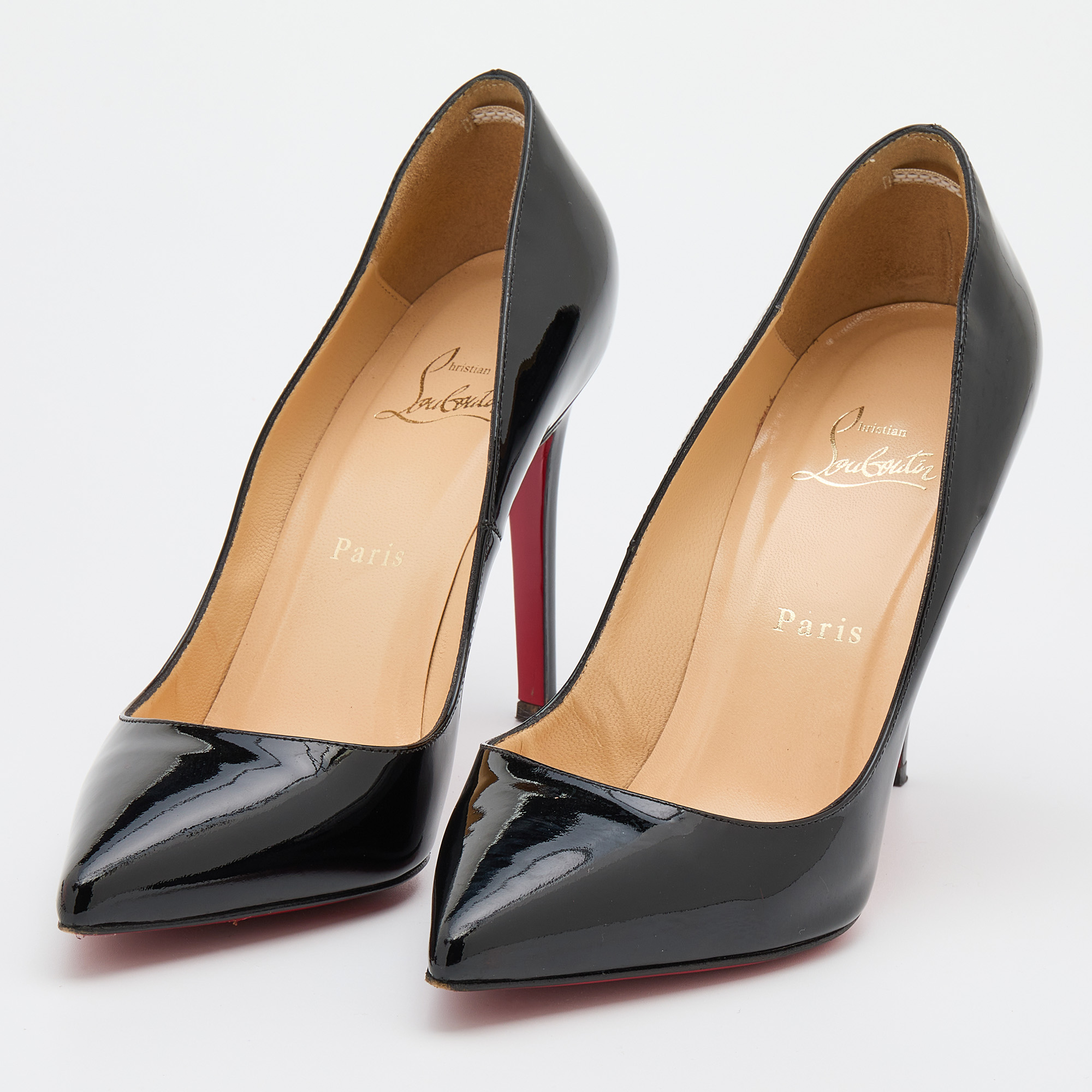 

Christian Louboutin Black Patent Leather Pigalle Pumps Size
