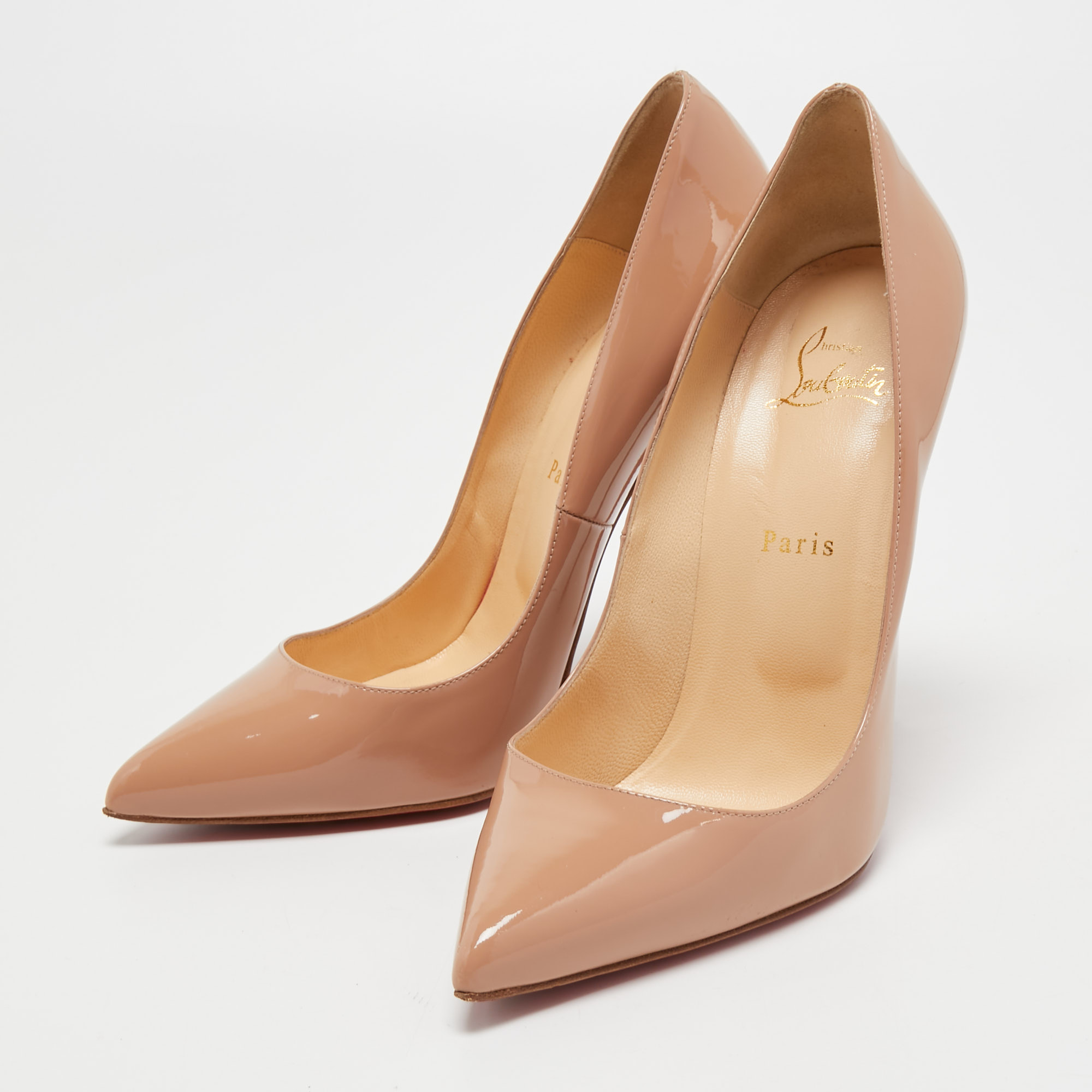 

Christian Louboutin Beige Patent Leather Pigalle Pumps Size