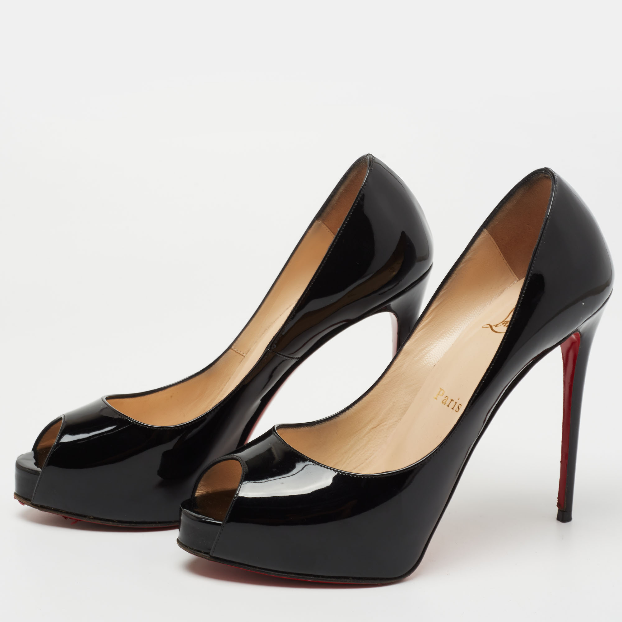

Christian Louboutin Black Patent Leather New Very Prive Pumps Size