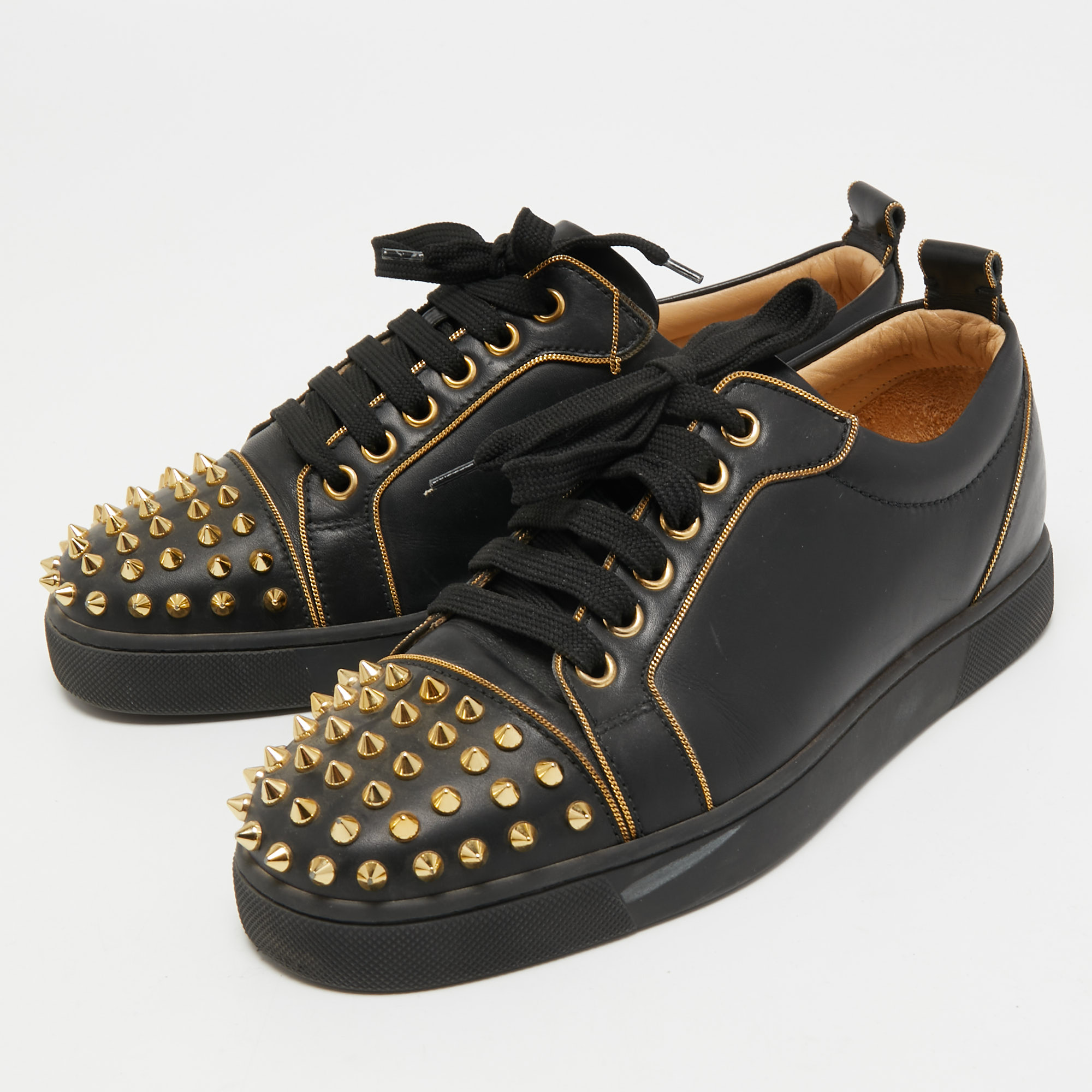 

Christian Louboutin Back Leather Louis Junior Spikes Sneakers Size, Black