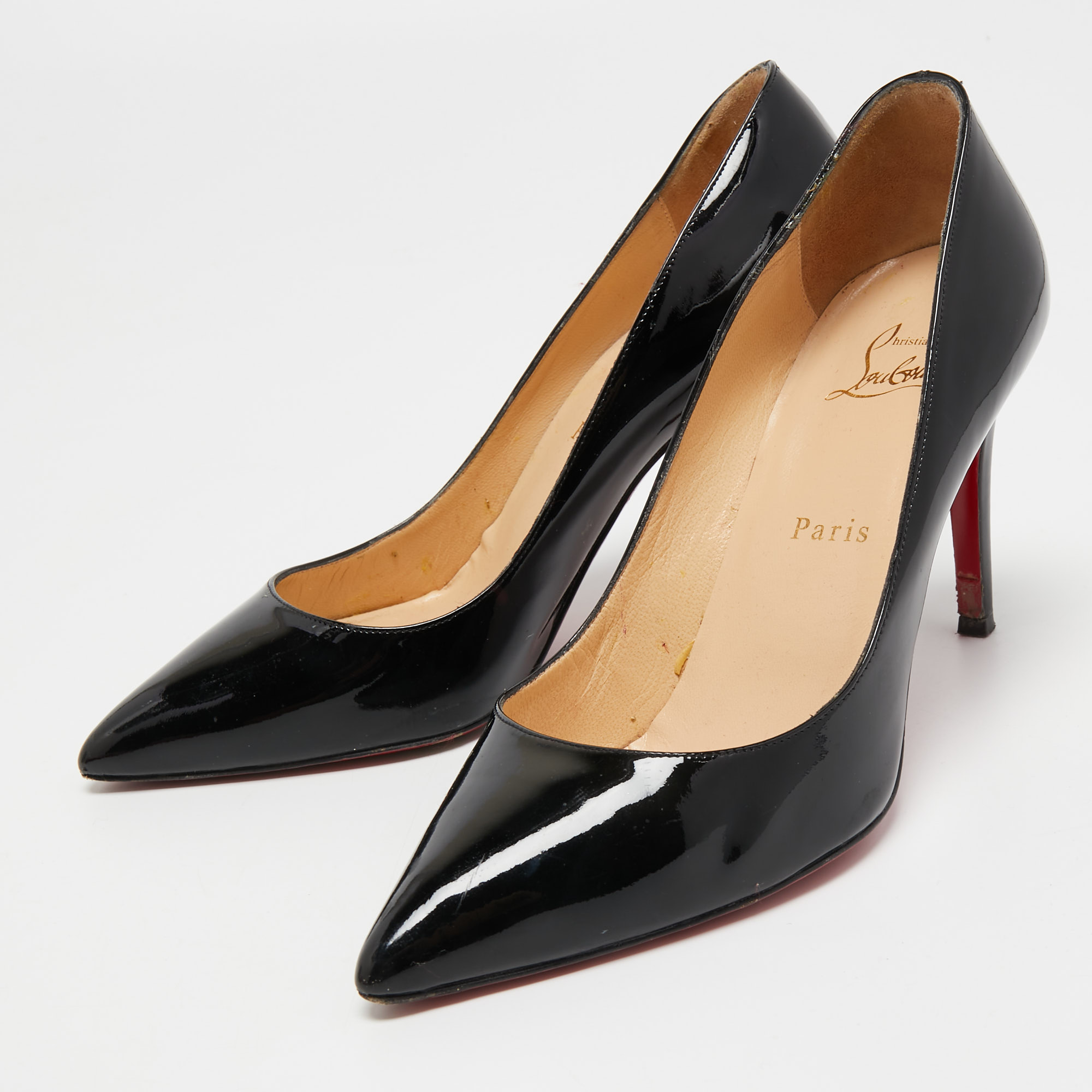 

Christian Louboutin Black Patent Leather Pigalle Pumps Size