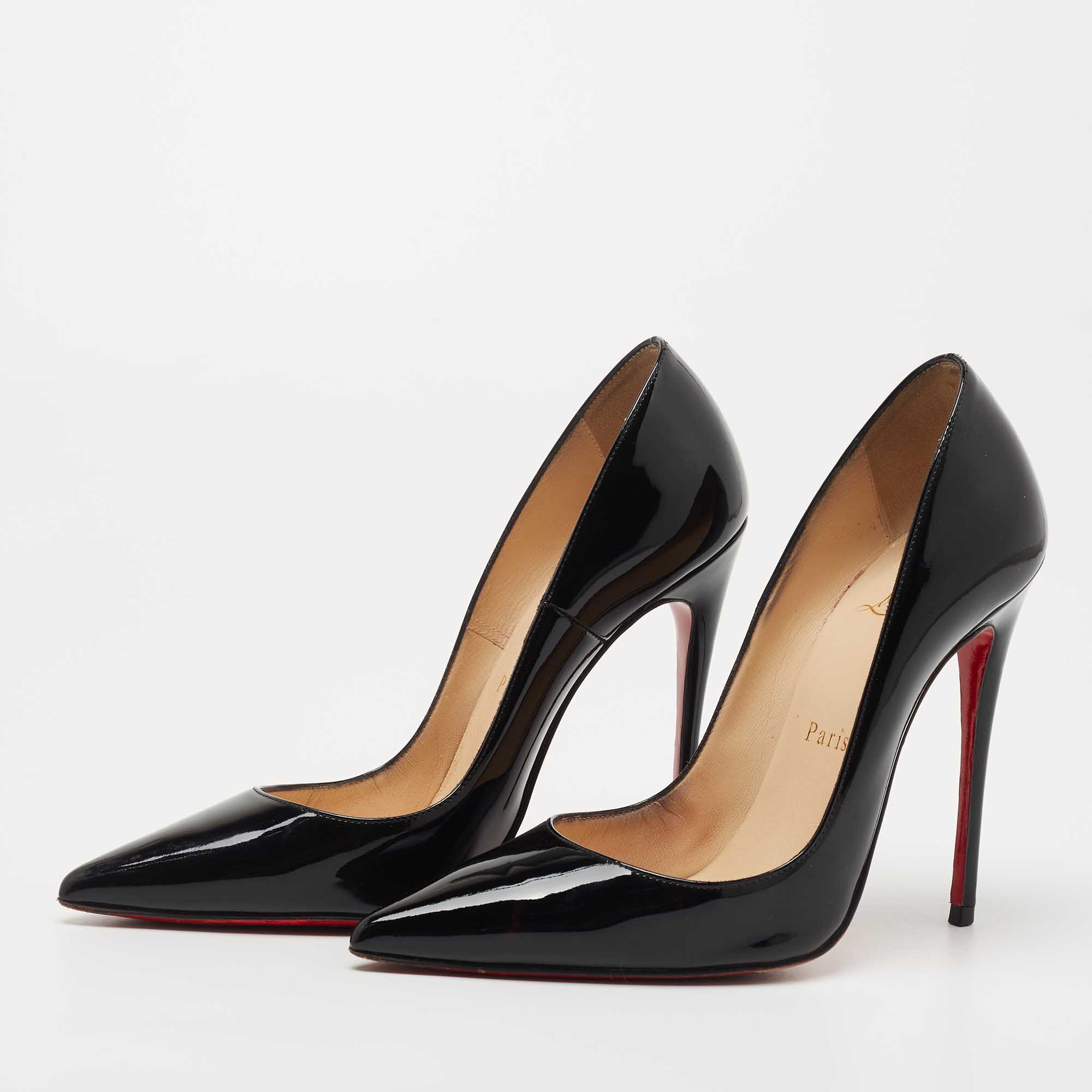 

Christian Louboutin Black Patent Leather So Kate Pumps Size